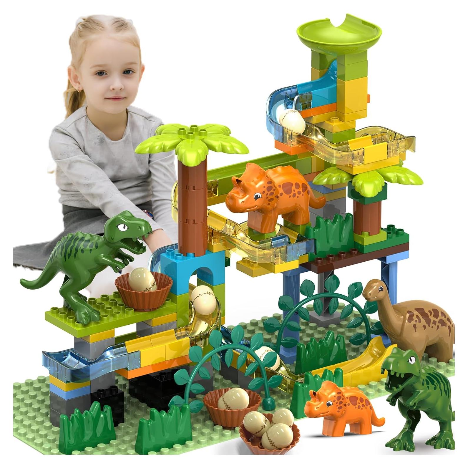 Carrera de Canicas de Dinosaurios YY LANDTOYS 125 Piezas