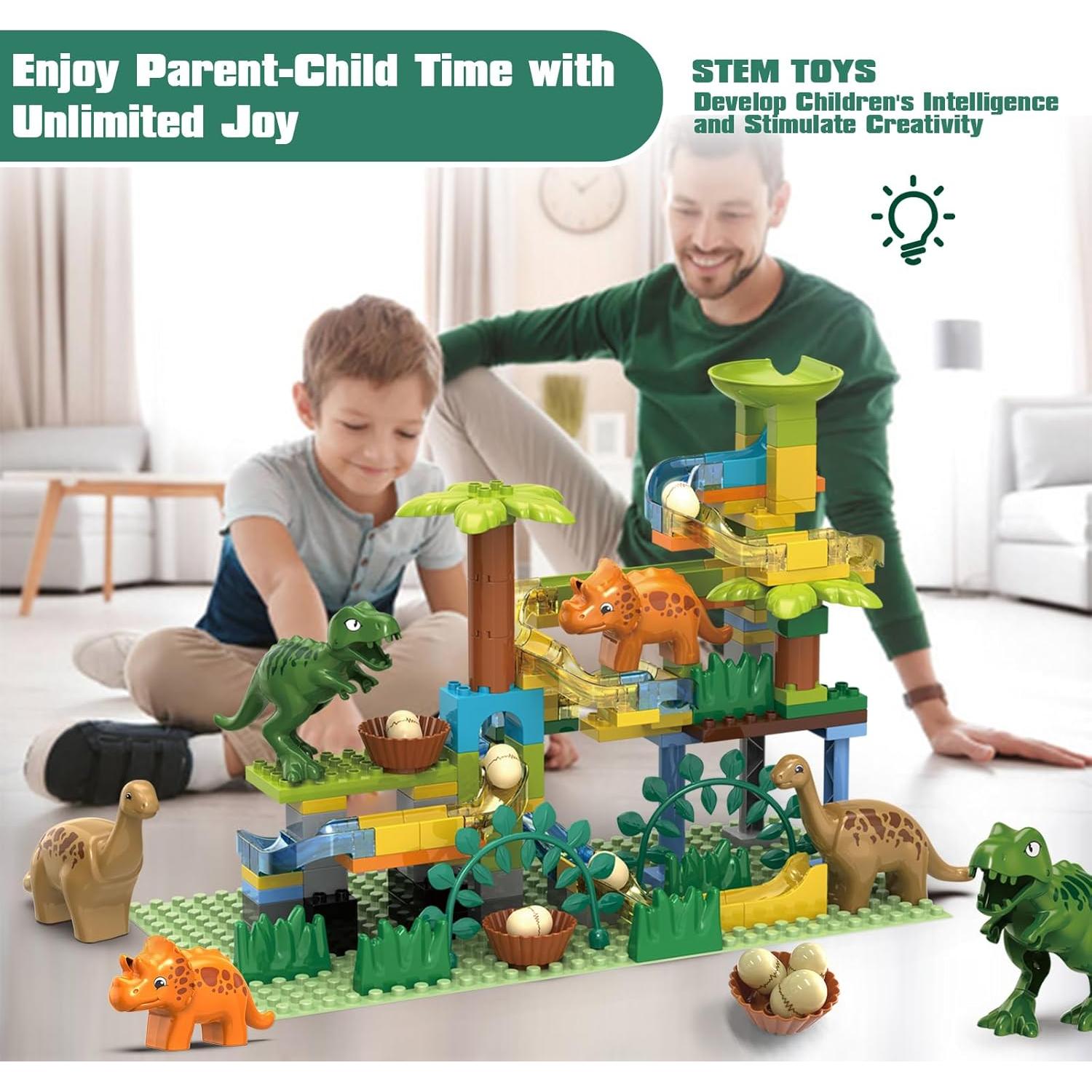 Carrera de Canicas de Dinosaurios YY LANDTOYS 125 Piezas