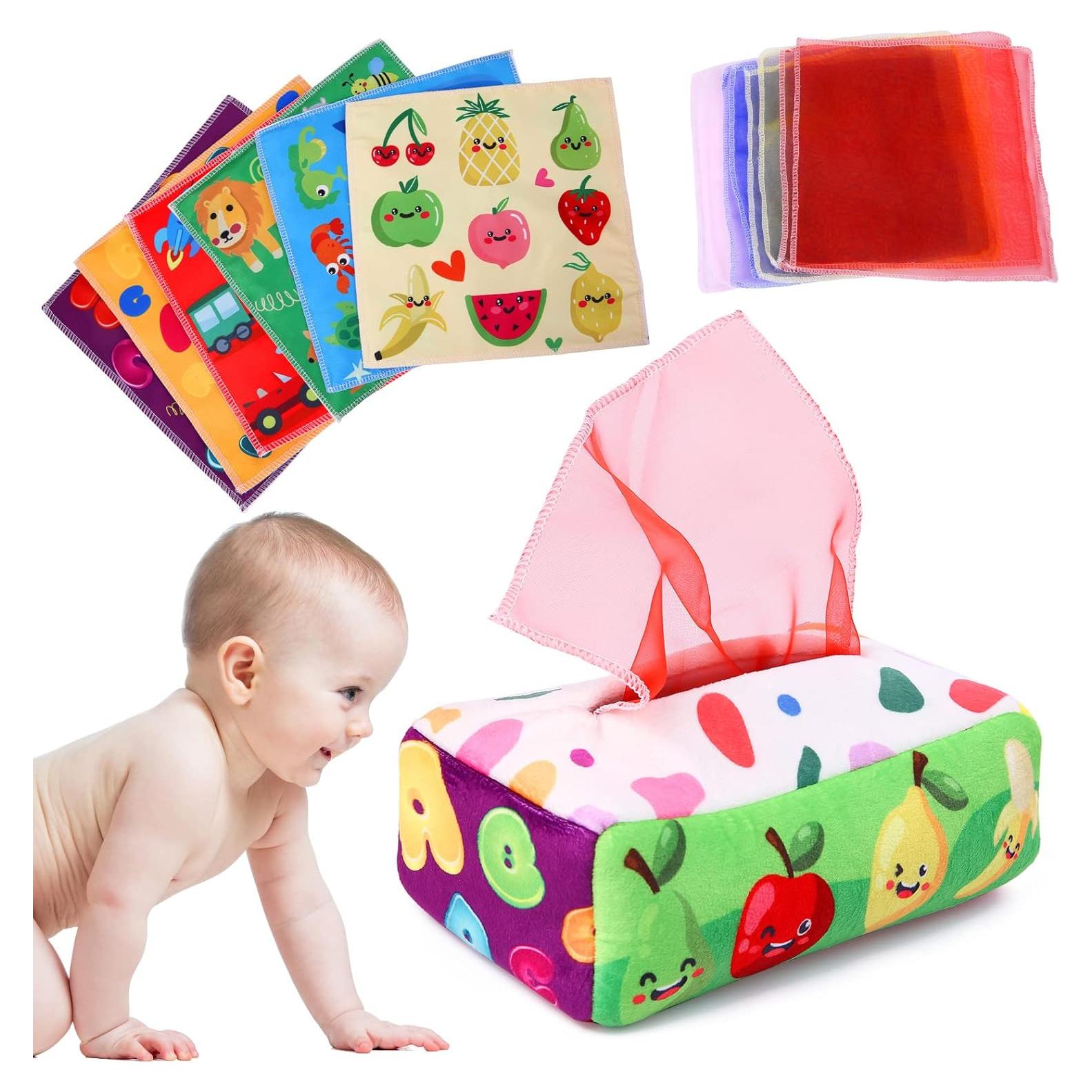 Juguete Sensorial Montessori YOGINGO Caja de Pañuelos Colorido