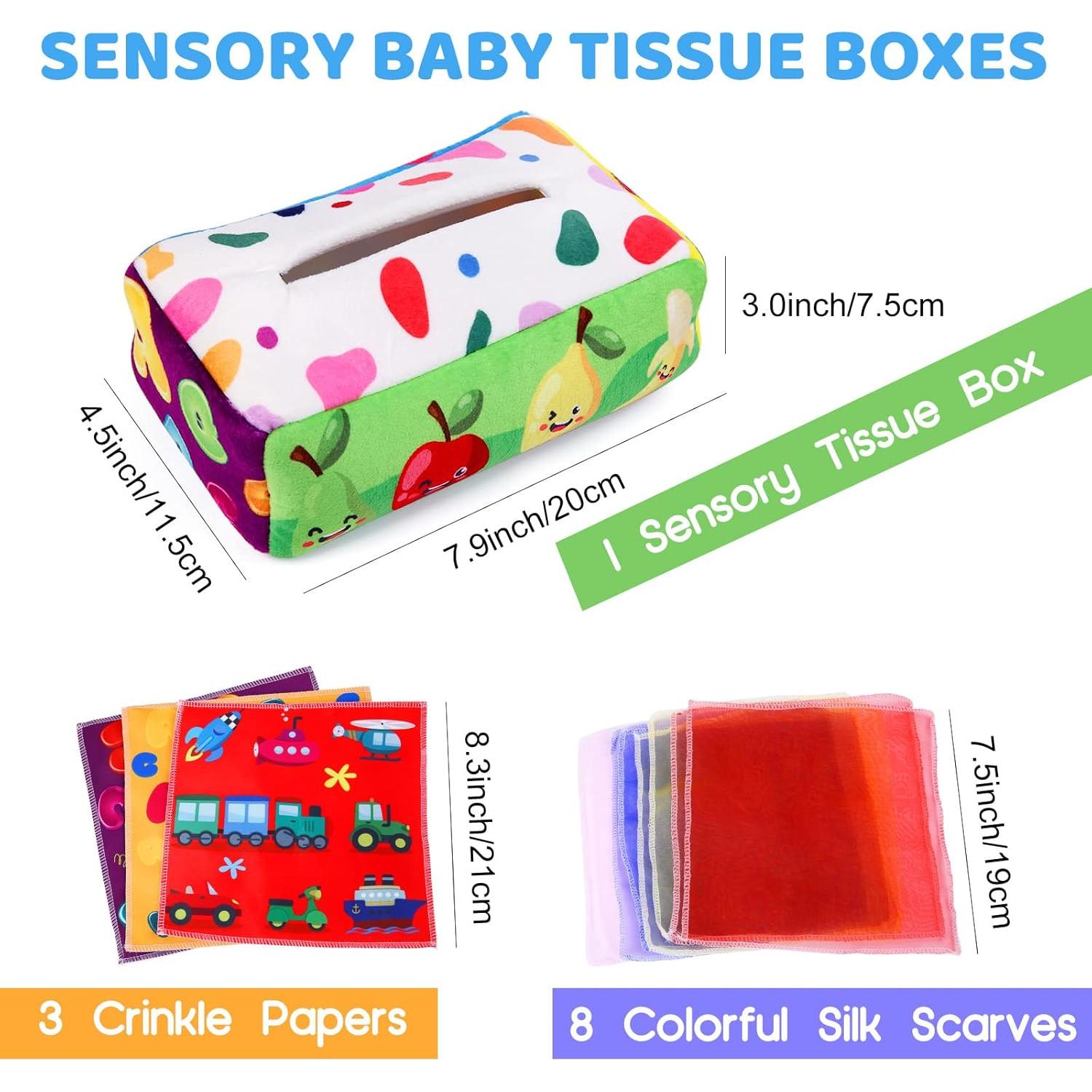 Juguete Sensorial Montessori YOGINGO Caja de Pañuelos Colorido