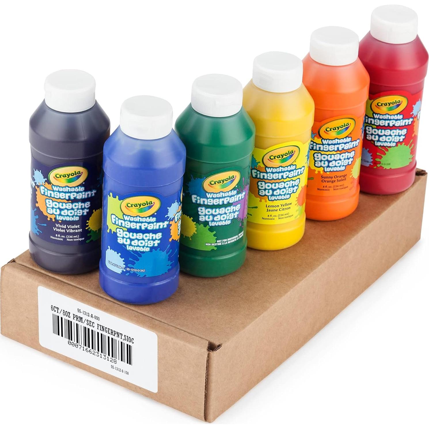 Set de Pinturas de Dedos Lavables Crayola 6 Colores 240 ml