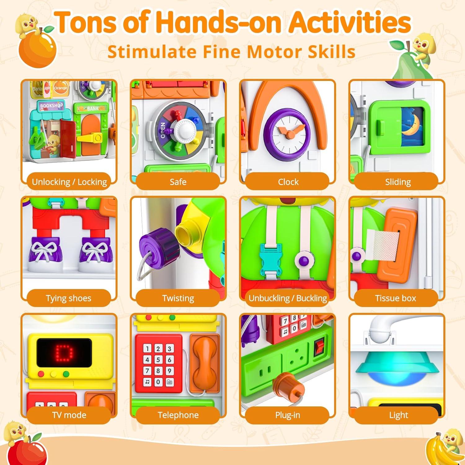 Tablero Ocupado Montessori GLZM para Niños 1-2 Años Musical