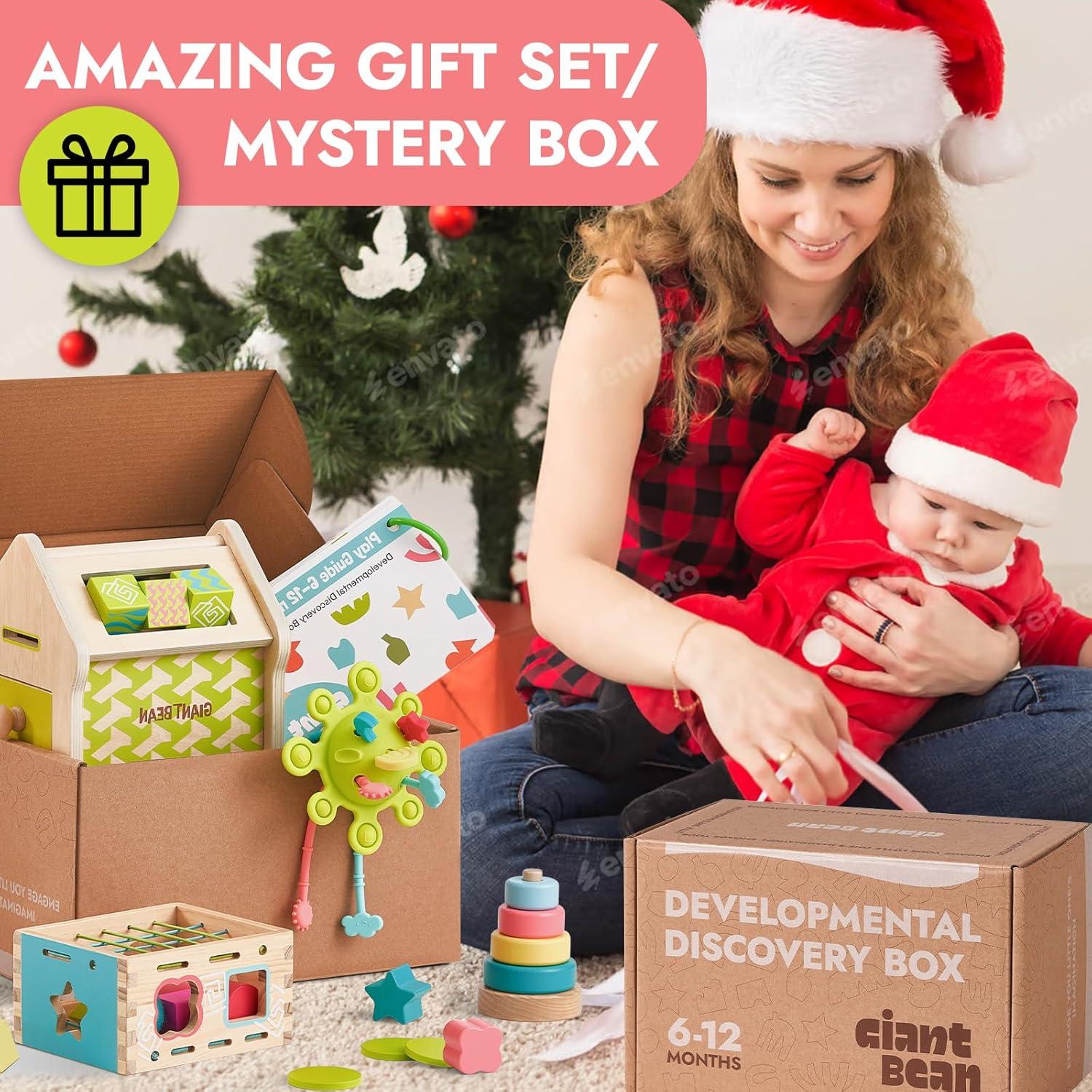 Juguetes Montessori 6-en-1 Giantbean para Bebés 6-12 Meses