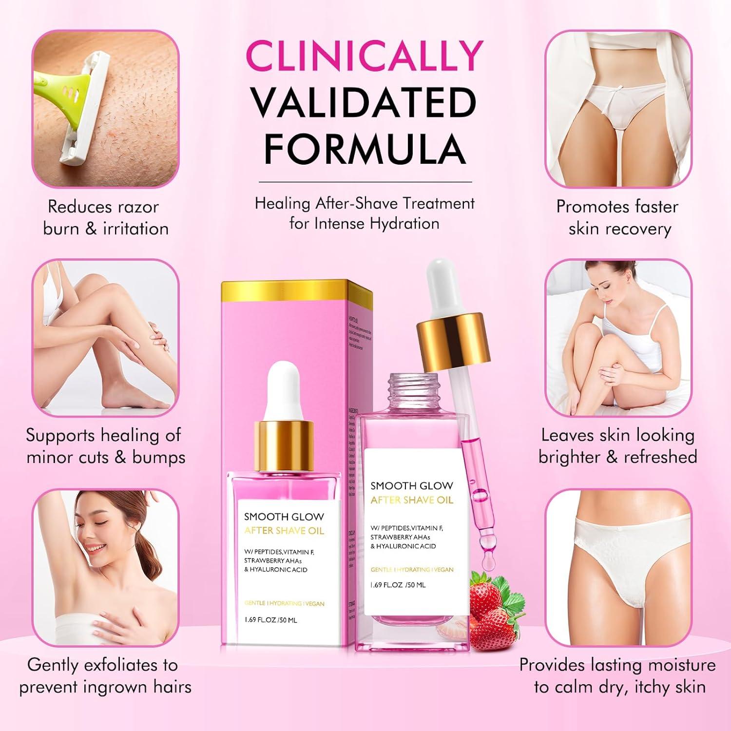 Aceite After Shave Vceeoy 49.9 ml para Mujeres - Suave Vainilla Fresa