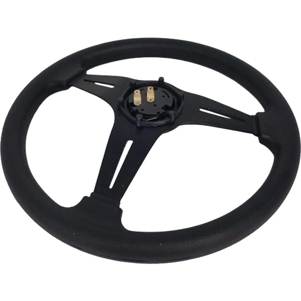 Volante de Carreras YEHICY 350mm Aluminio Negro con Claxon