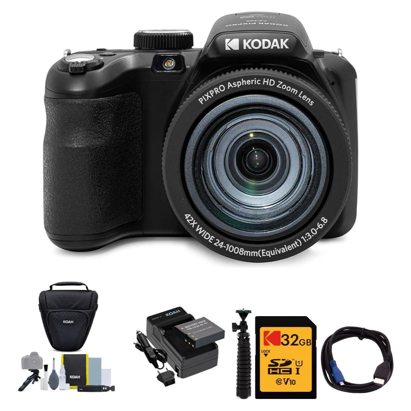 Cámara Digital KODAK PIXPRO AZ425 20MP Zoom 42x + Accesorios