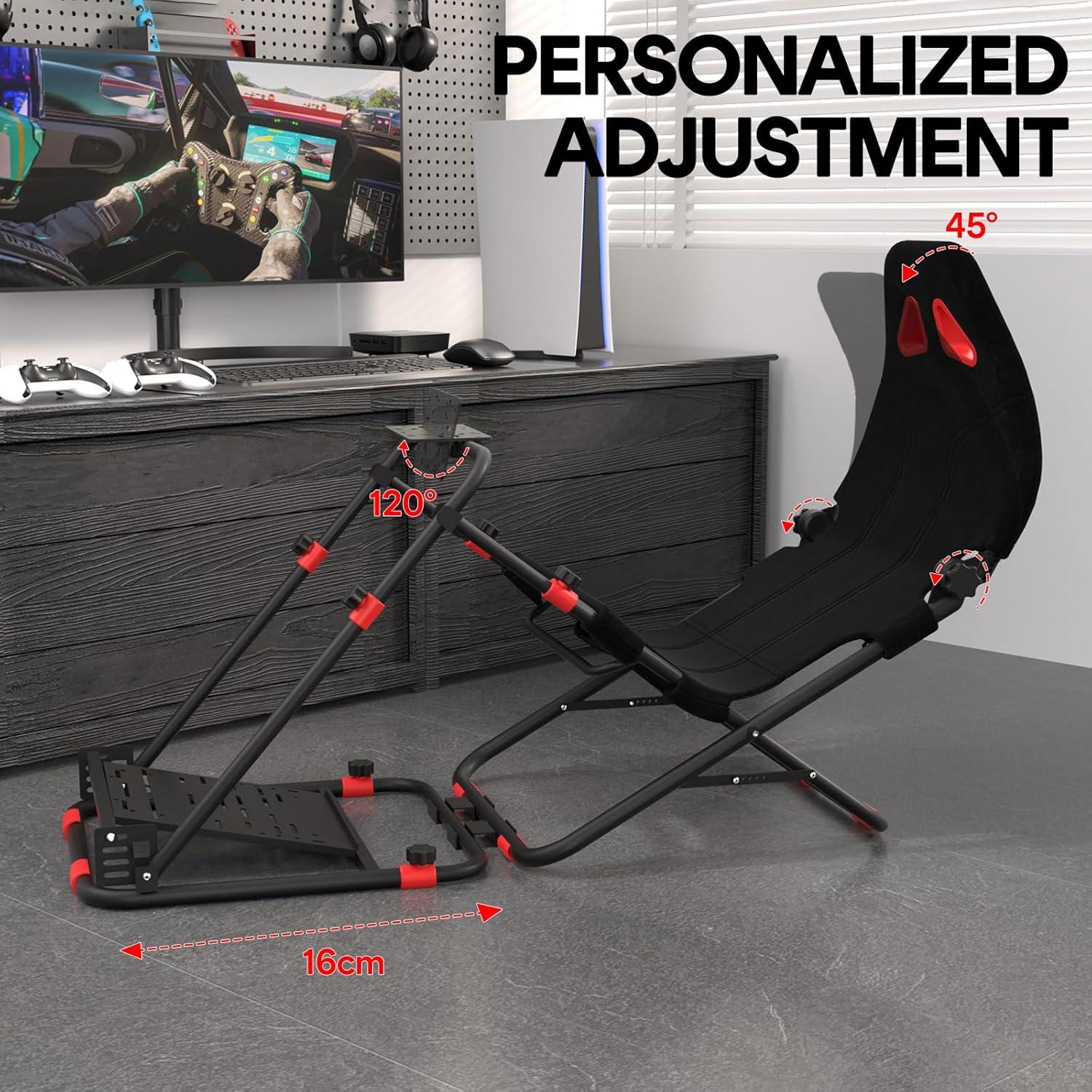 Cockpit Simulador de Carreras RACGTING Ajustable Negro