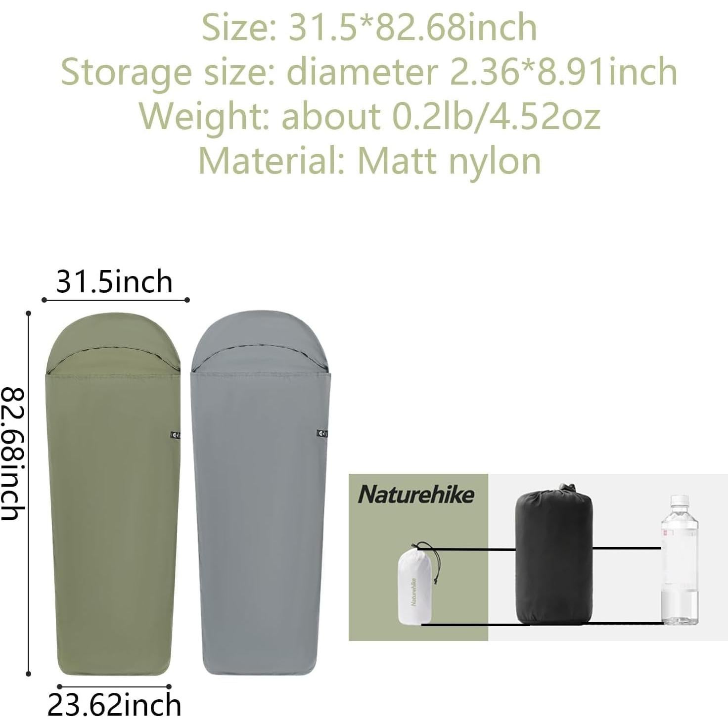 Funda de Saco de Dormir Ultraligera Windhike 127g 210x80cm