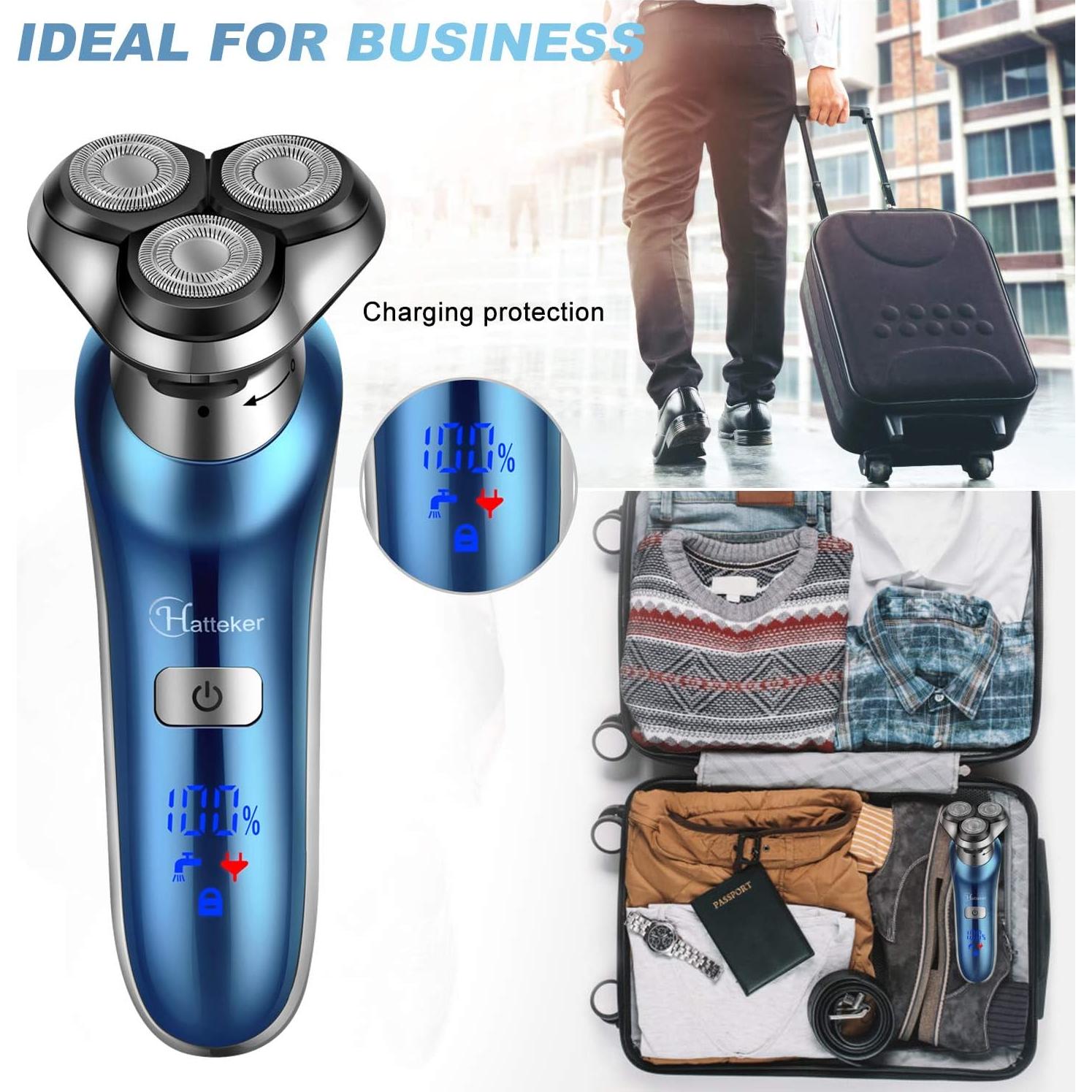 Afeitadora Eléctrica Hatteker RSCX-9608 4 en 1 Impermeable