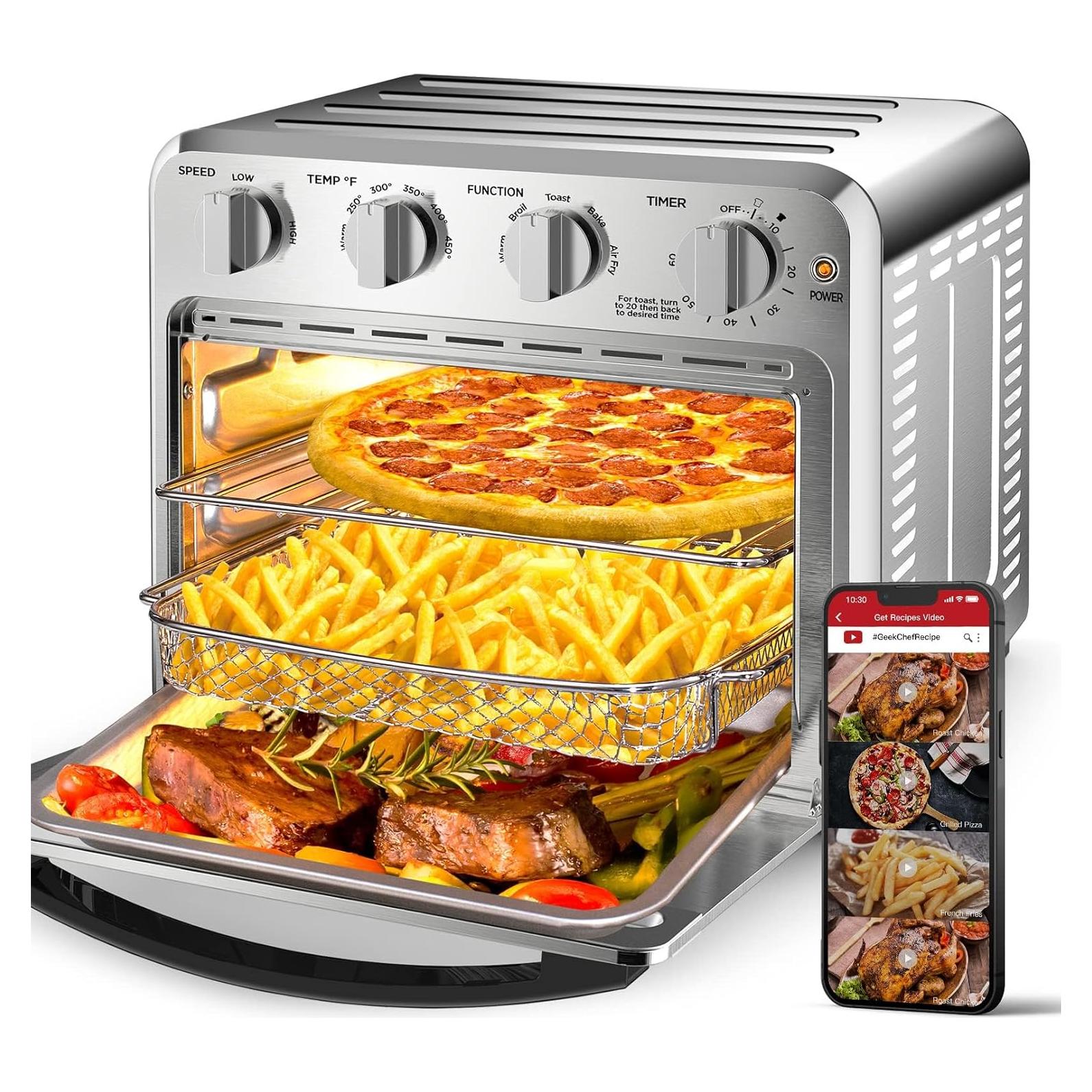 Freidora de Aire Geek Chef GTO16 16QT Acero Inoxidable