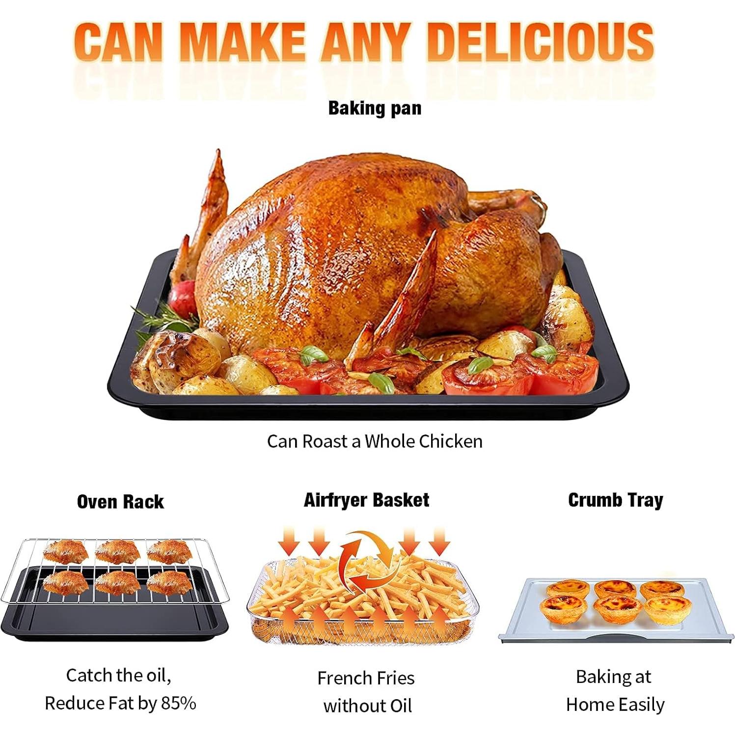 Freidora de Aire Geek Chef GTO16 16QT Acero Inoxidable