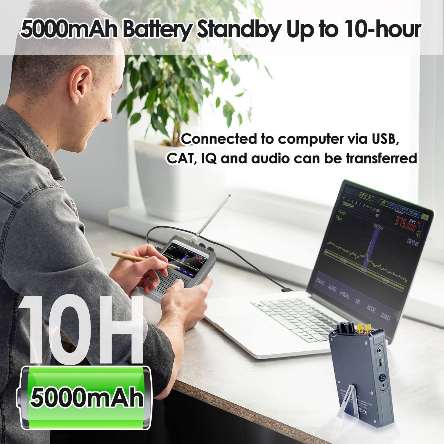 Receptor de Radio SDR Malachite DSP2 10kHz-2GHz Pantalla Táctil