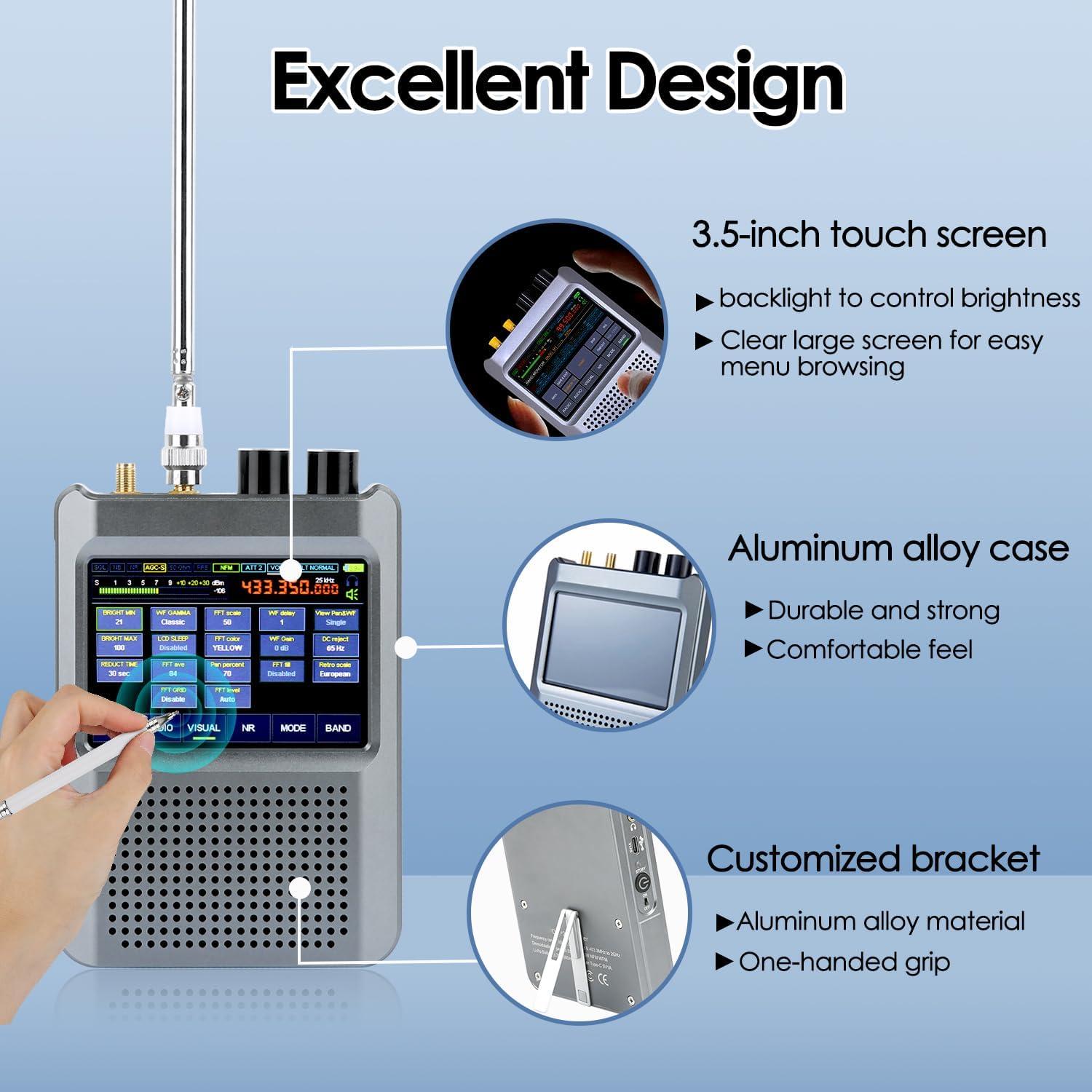 Receptor de Radio SDR Malachite DSP2 10kHz-2GHz Pantalla Táctil
