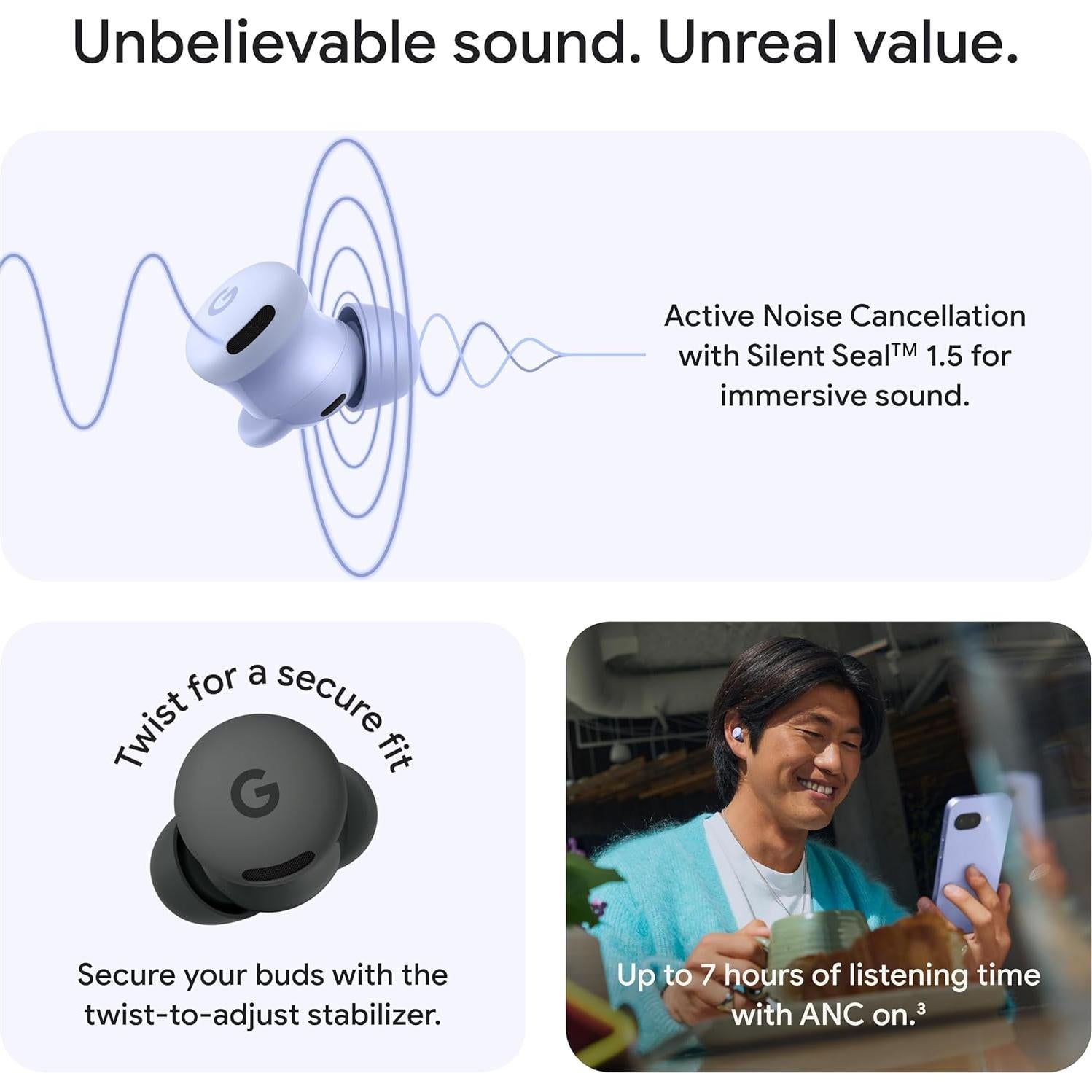 Auriculares Inalámbricos Google Pixel Buds 2a - Avellana