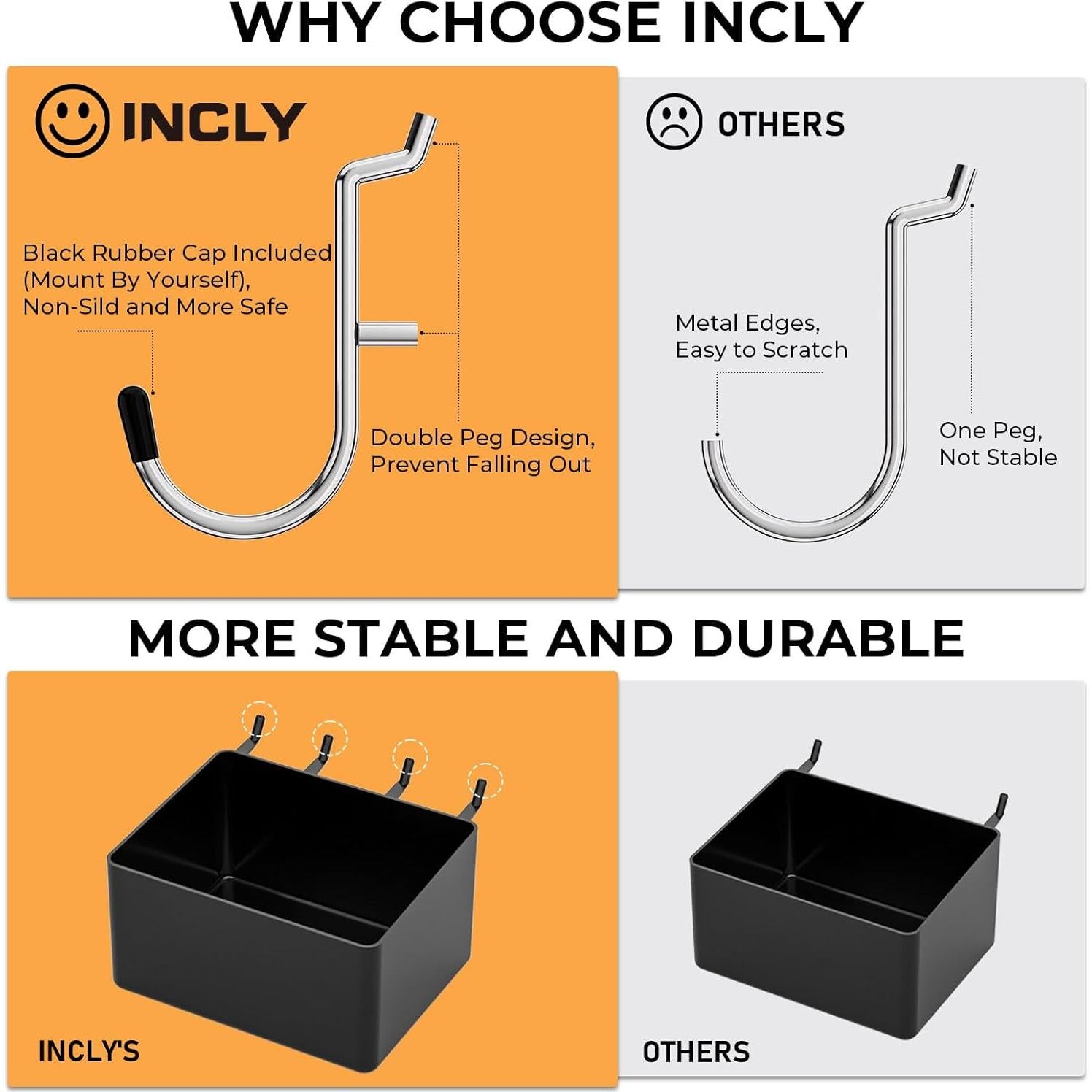 Kit de Accesorios para Tablero Perforado INCLY 120PCS