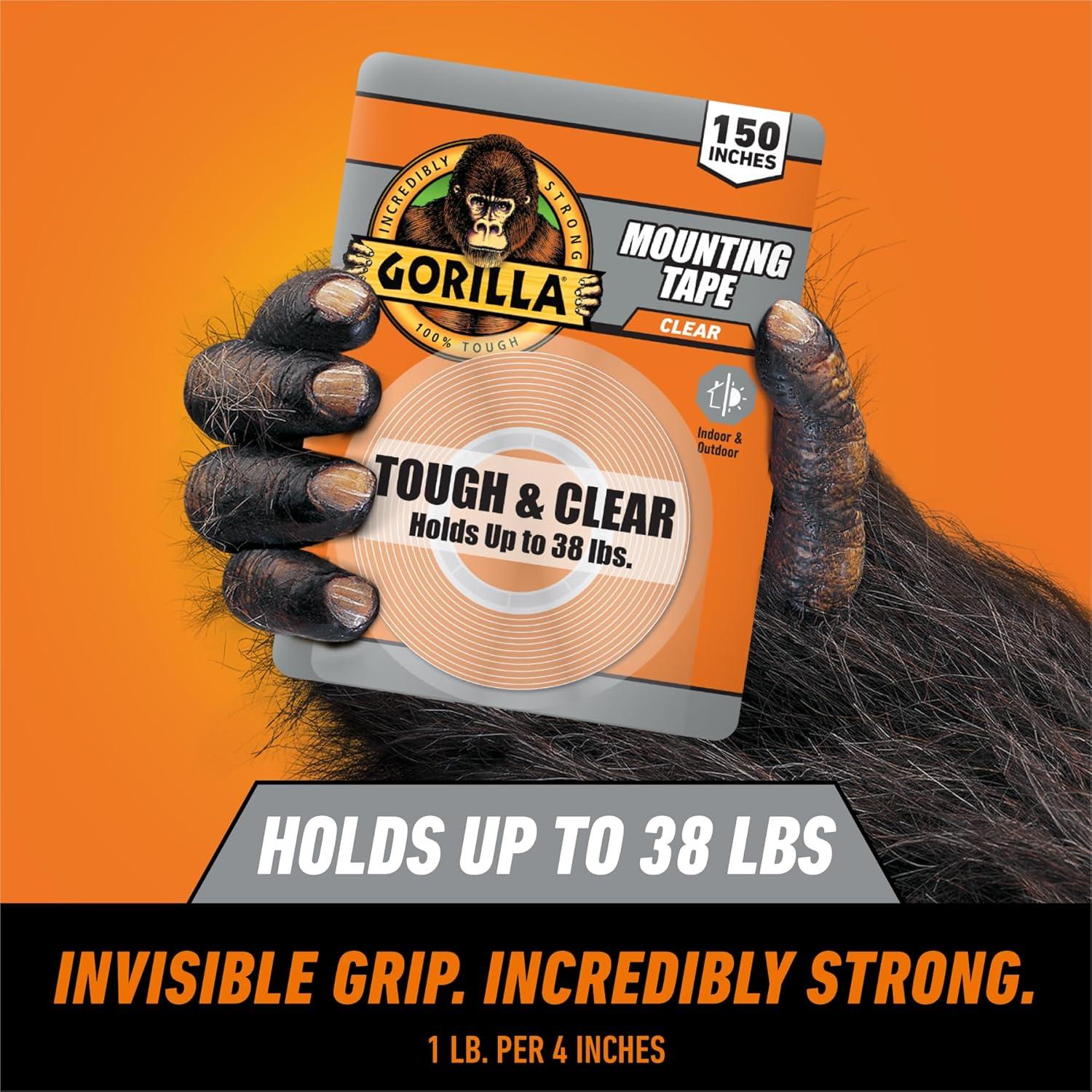 Cinta de Montaje Doble Cara Gorilla 1" x 3.81m Resistente