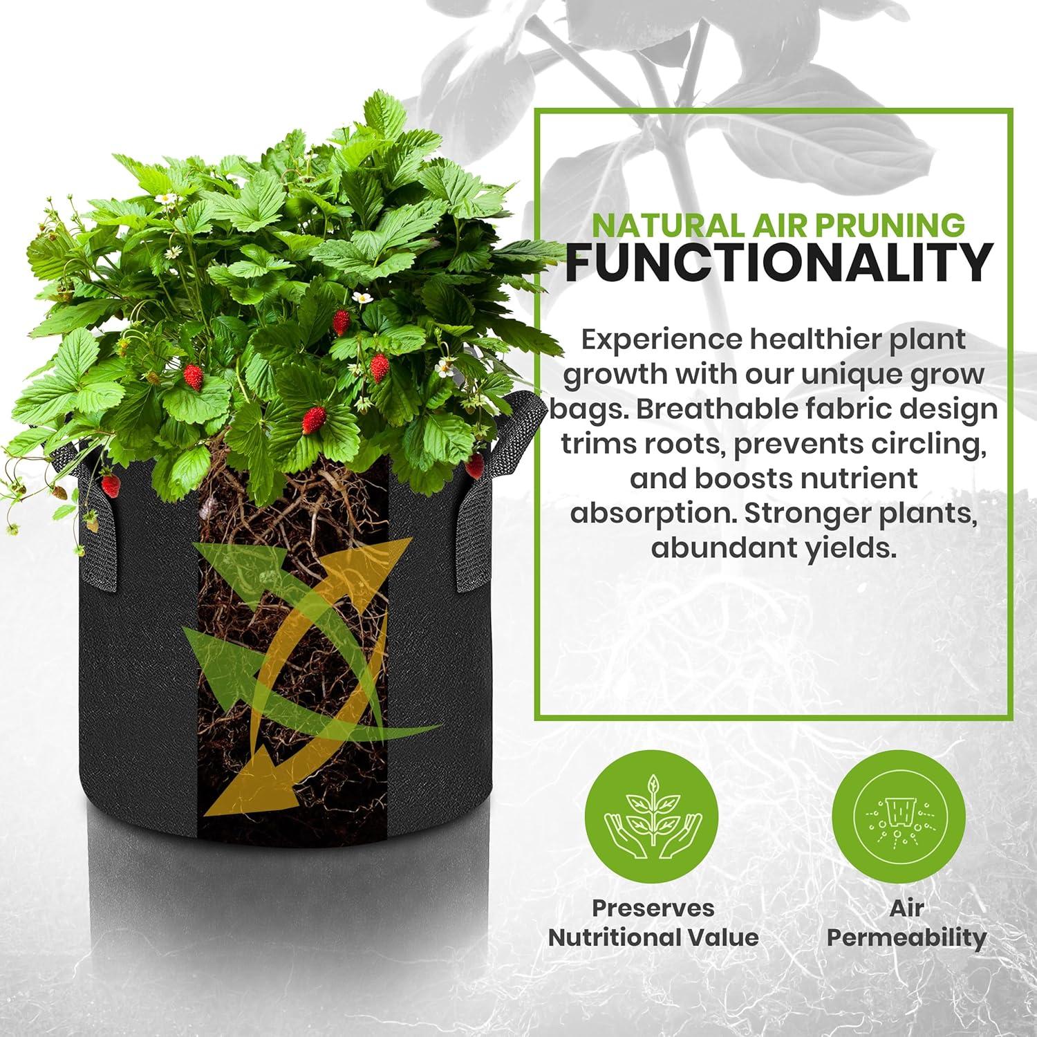 Bolsas de Cultivo Utopia Home 19L Pack de 3 Tela Transpirable