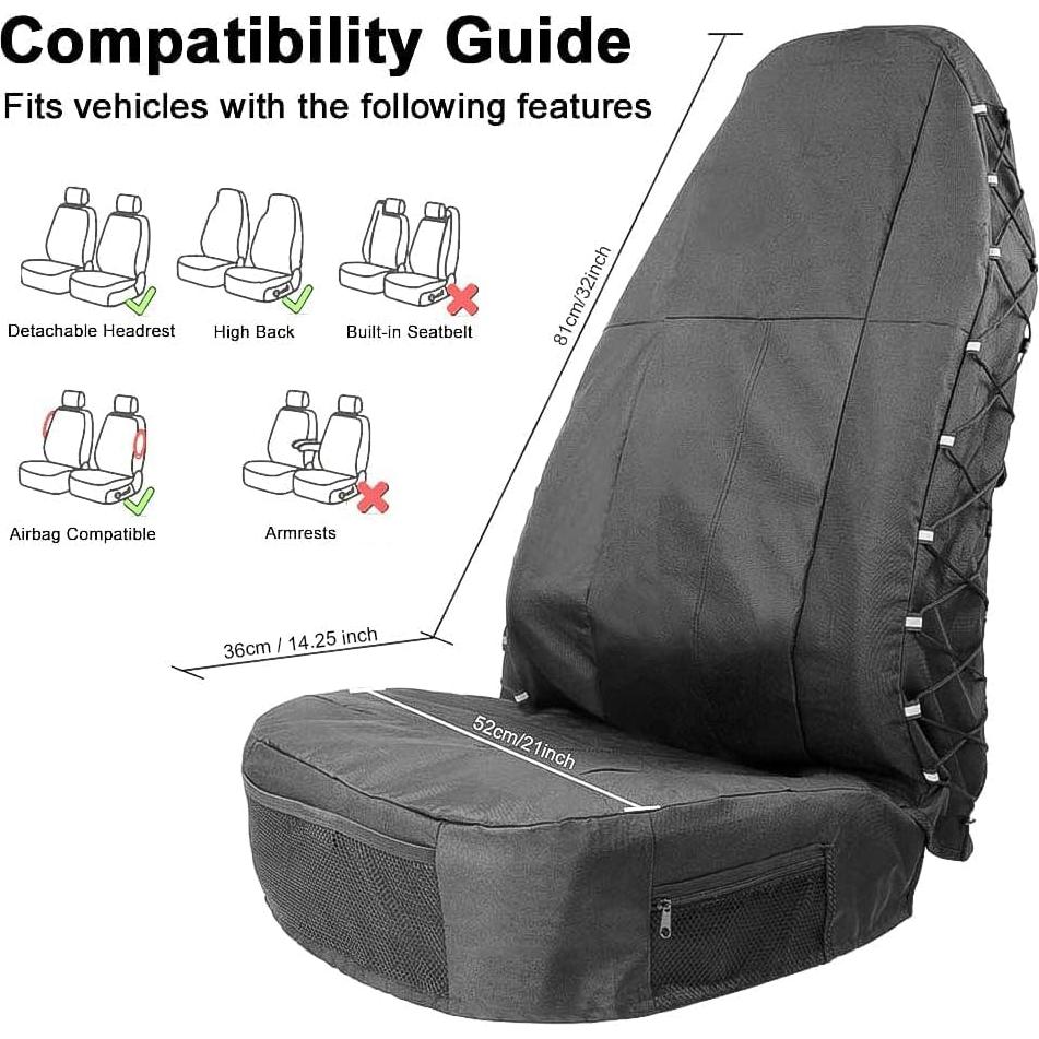 Cubiertas de Asiento Frontal TIROL Impermeables 2 Pzas
