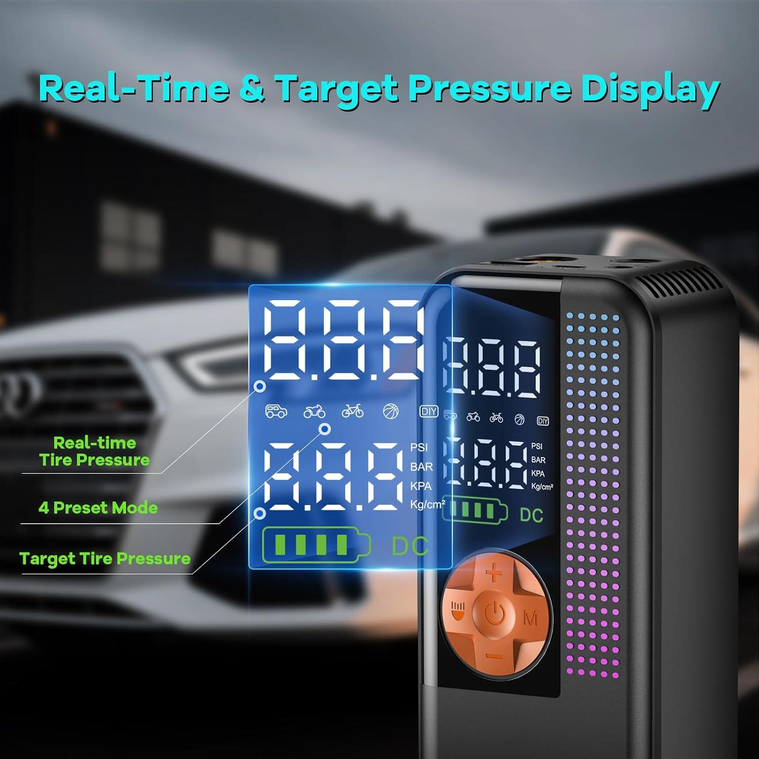 Compresor de Aire Portátil WEOLULI Y33 6000mAh 12V 24L/min