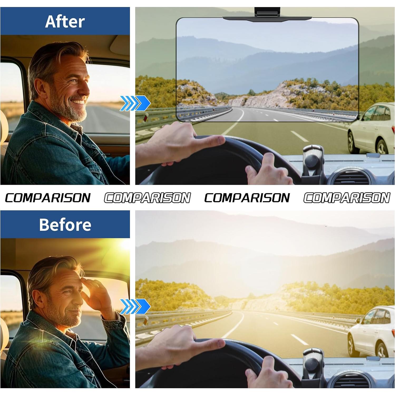 Extensor de Visera Solar GlideSpark UV400 para Coche