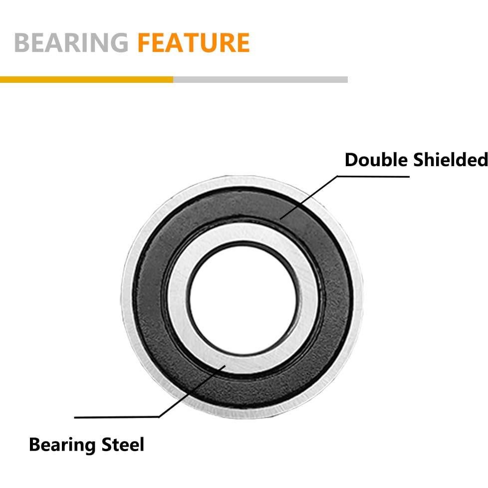 Rodamientos de Bolas R8-2RS QINDA 12.7x28.6x7.9mm 4 pcs