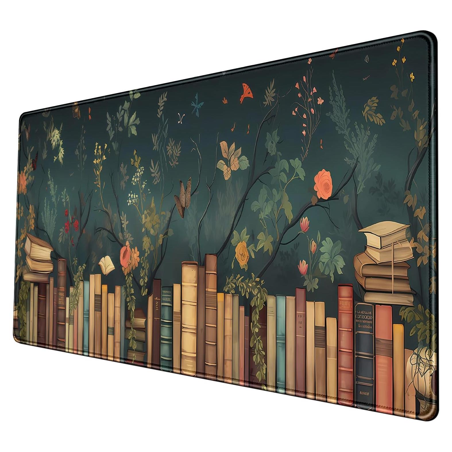 Alfombrilla de escritorio Nasdalgias A-Libros Florales 80x40cm