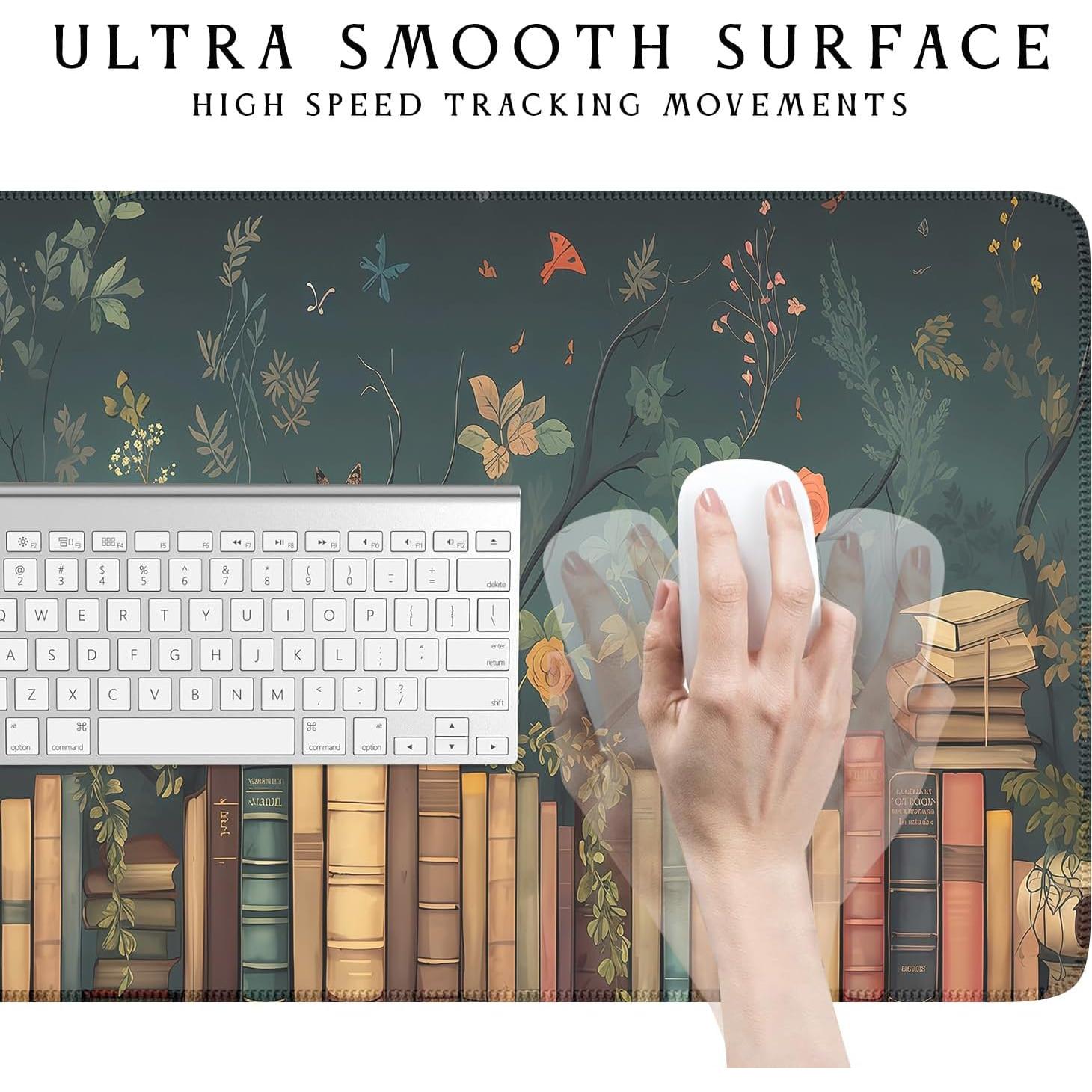 Alfombrilla de escritorio Nasdalgias A-Libros Florales 80x40cm