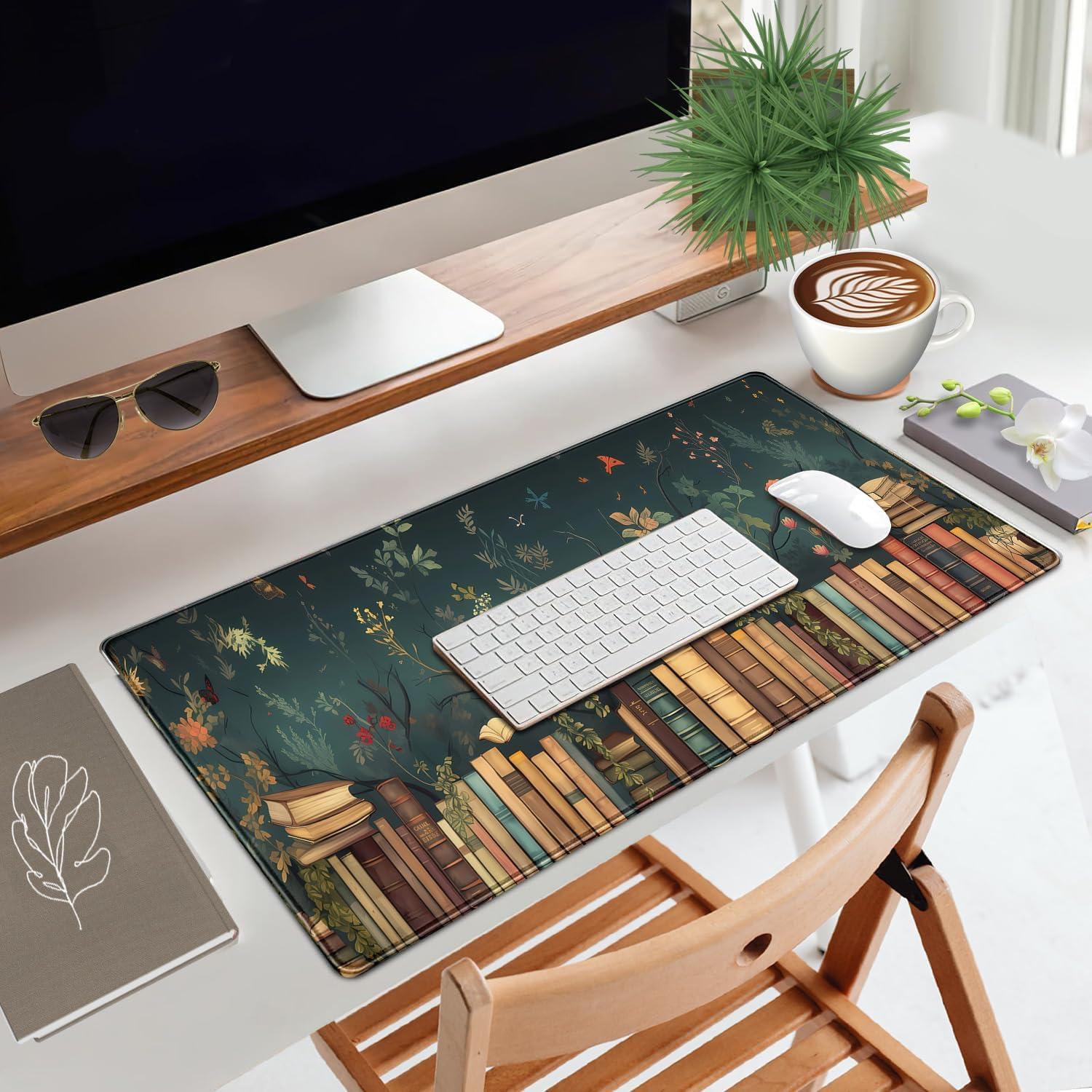 Alfombrilla de escritorio Nasdalgias A-Libros Florales 80x40cm