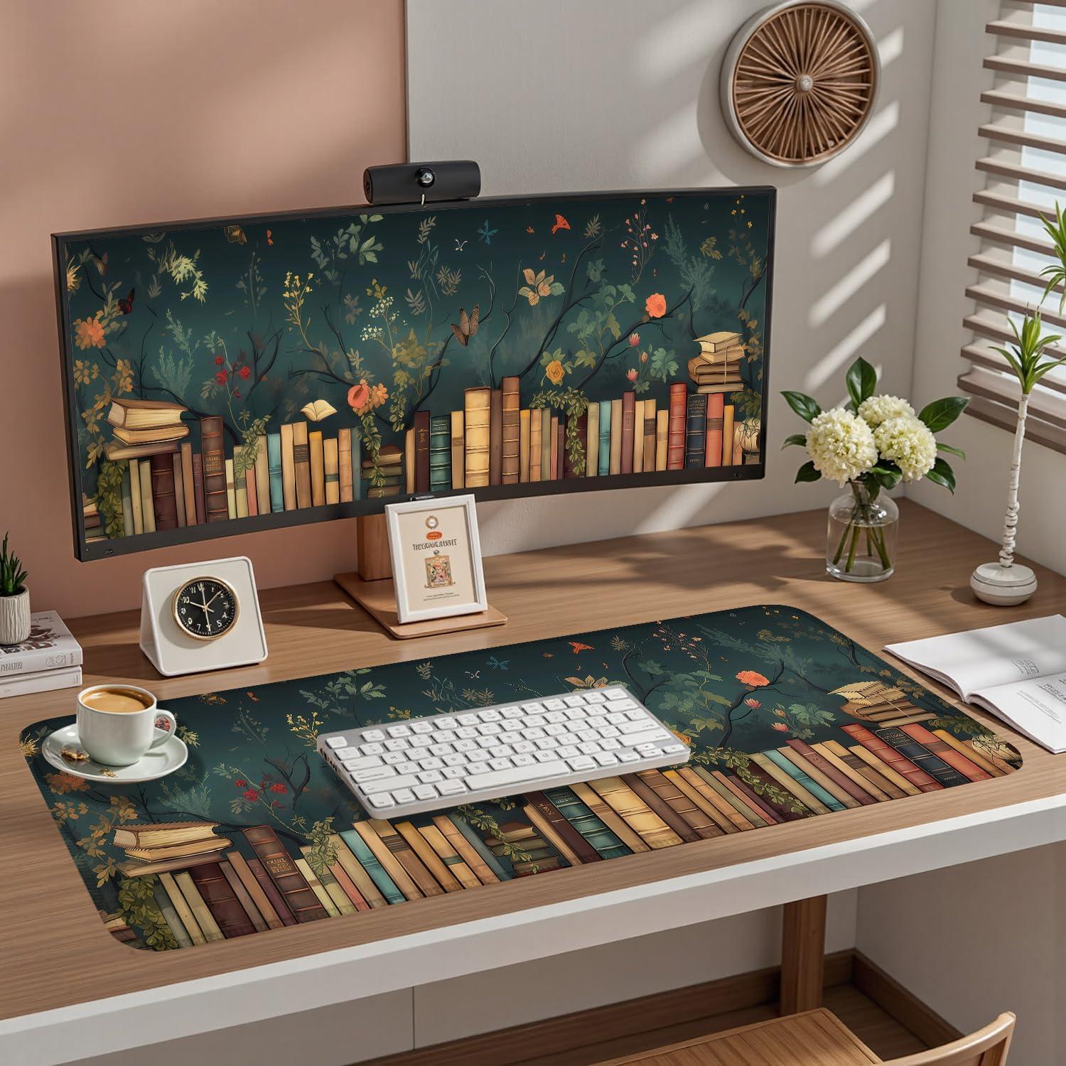 Alfombrilla de escritorio Nasdalgias A-Libros Florales 80x40cm