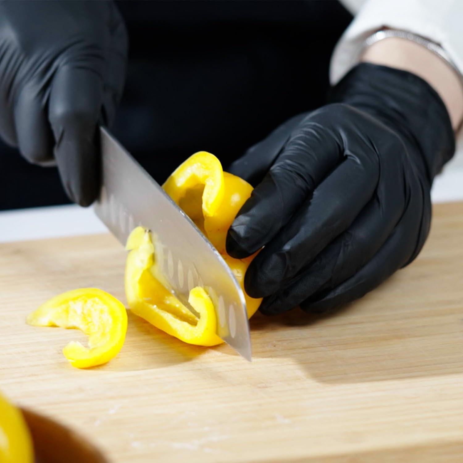 Guantes de Vinilo Sintético Karat Azul y Negro - 1000 Pzas