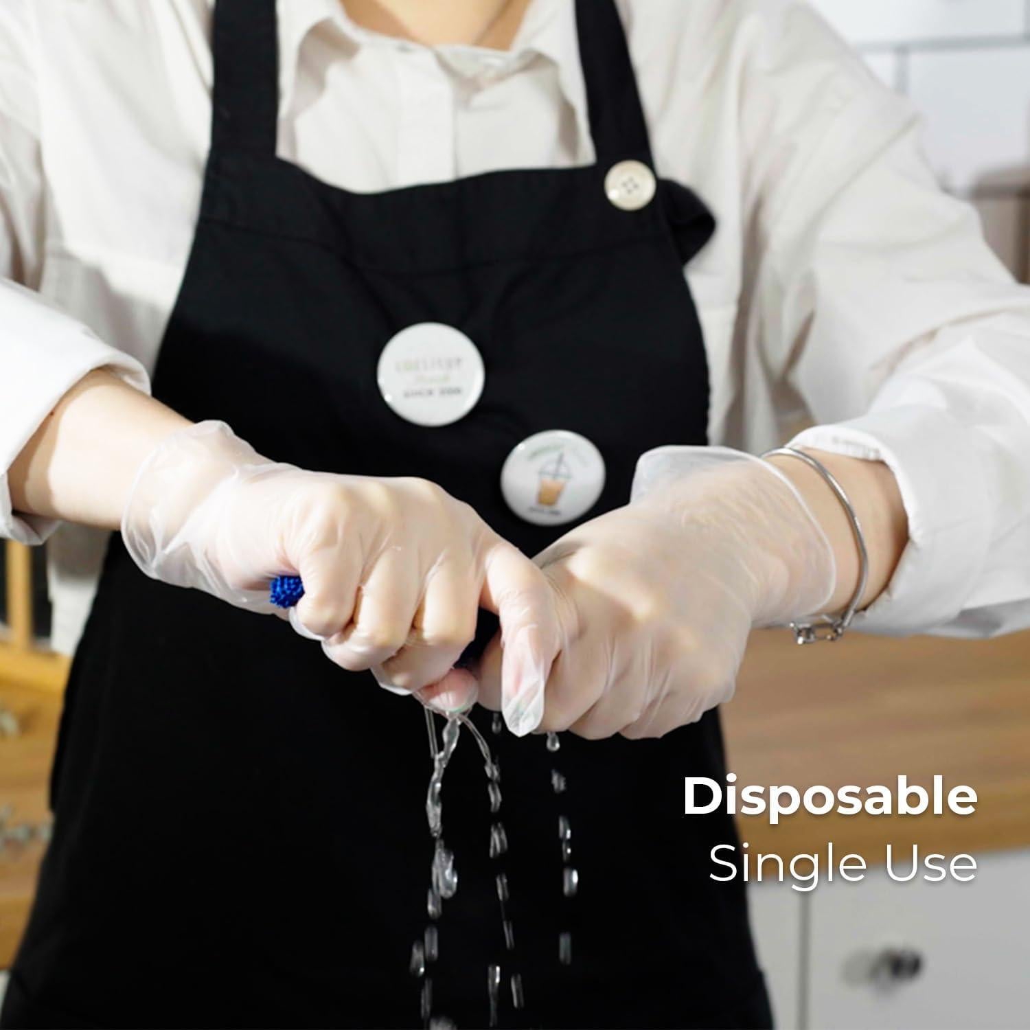 Guantes de Vinilo Sintético Karat Azul y Negro - 1000 Pzas