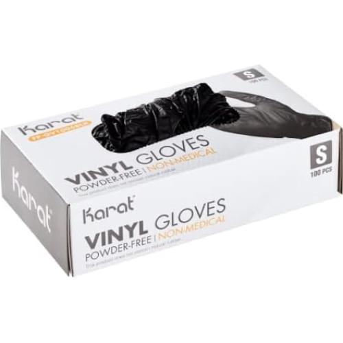 Guantes de Vinilo Sintético Karat Azul y Negro - 1000 Pzas