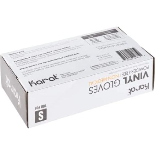 Guantes de Vinilo Sintético Karat Azul y Negro - 1000 Pzas