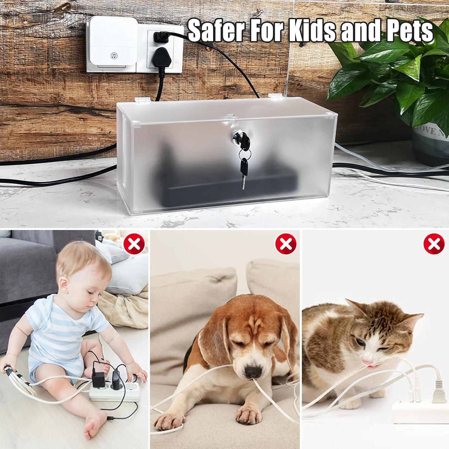 Caja Organizadora de Cables PILISPARK 2PC Acrílico Esmerilado