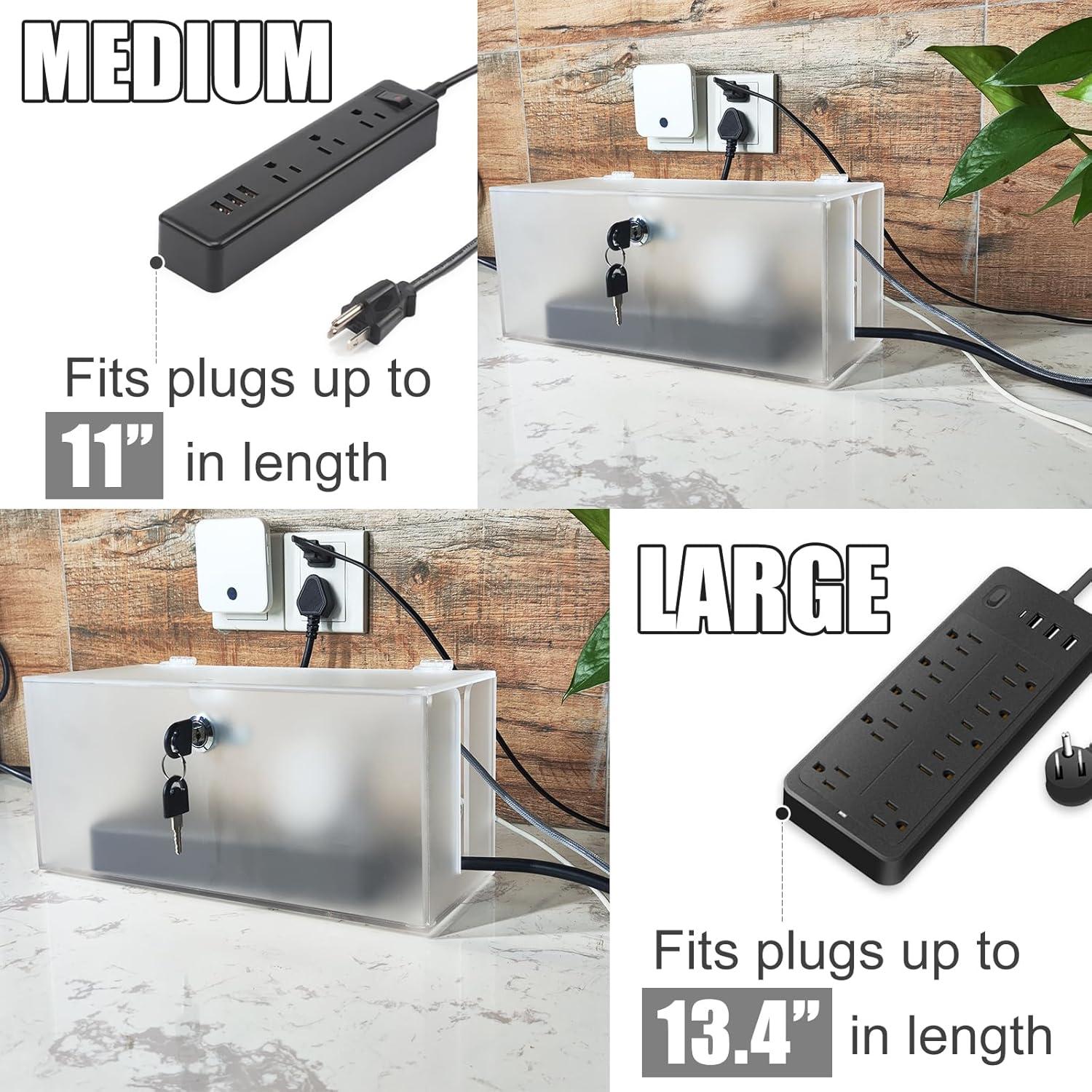 Caja Organizadora de Cables PILISPARK 2PC Acrílico Esmerilado