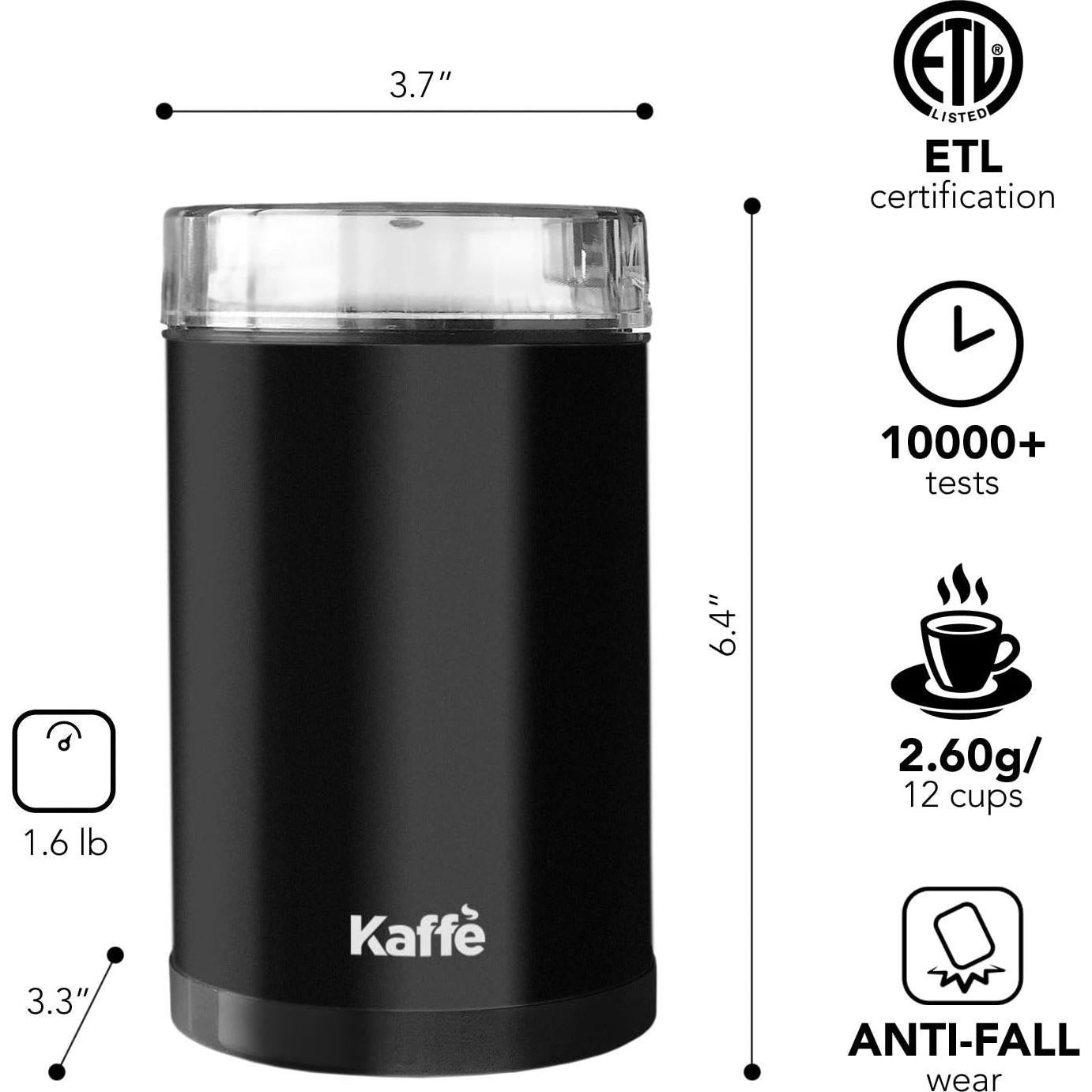 Molinillo de Café Eléctrico Kaffe 85 g - Negro, 150W, Compacto