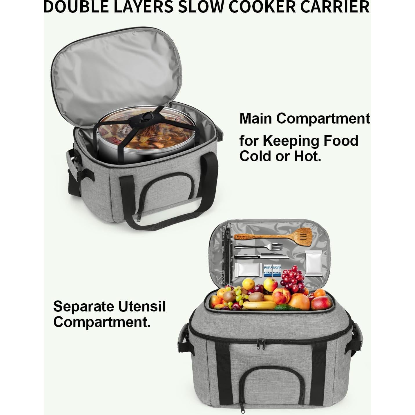 Bolsa de Transporte DD DEVILLI para Cocinero Lento 6-8qt Gris