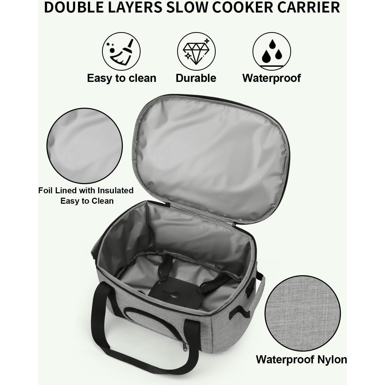 Bolsa de Transporte DD DEVILLI para Cocinero Lento 6-8qt Gris