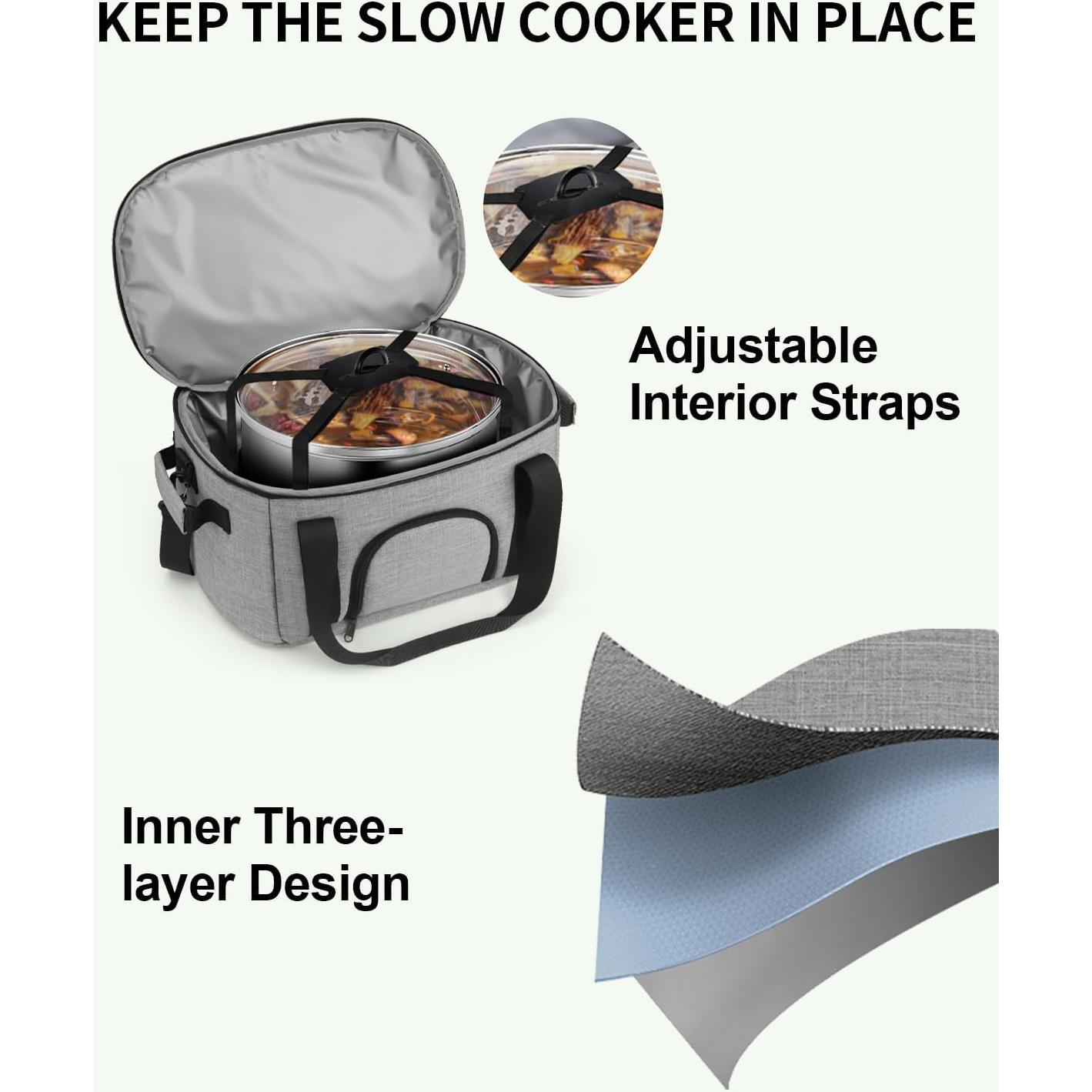 Bolsa de Transporte DD DEVILLI para Cocinero Lento 6-8qt Gris