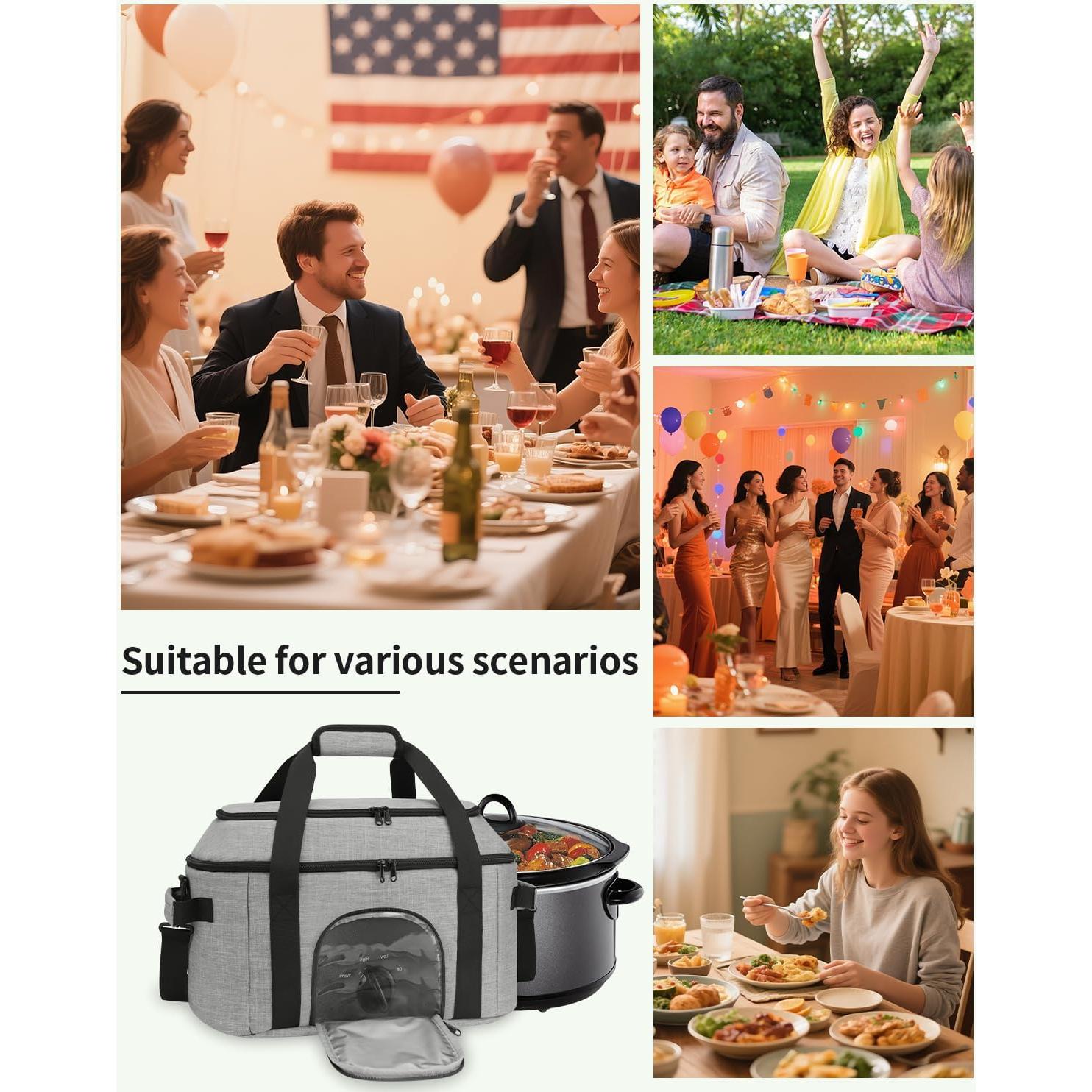 Bolsa de Transporte DD DEVILLI para Cocinero Lento 6-8qt Gris