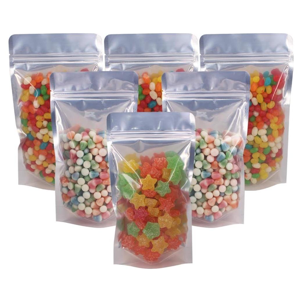 100 Bolsas de Pie con Cremallera Belinlen 14x25.5cm Reutilizables