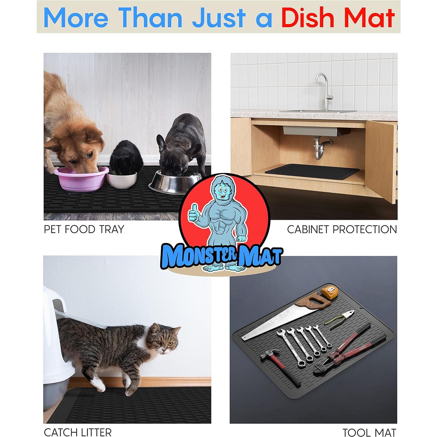 Tapete de Secado de Platos Silicona MonsterMat XL 76x61cm