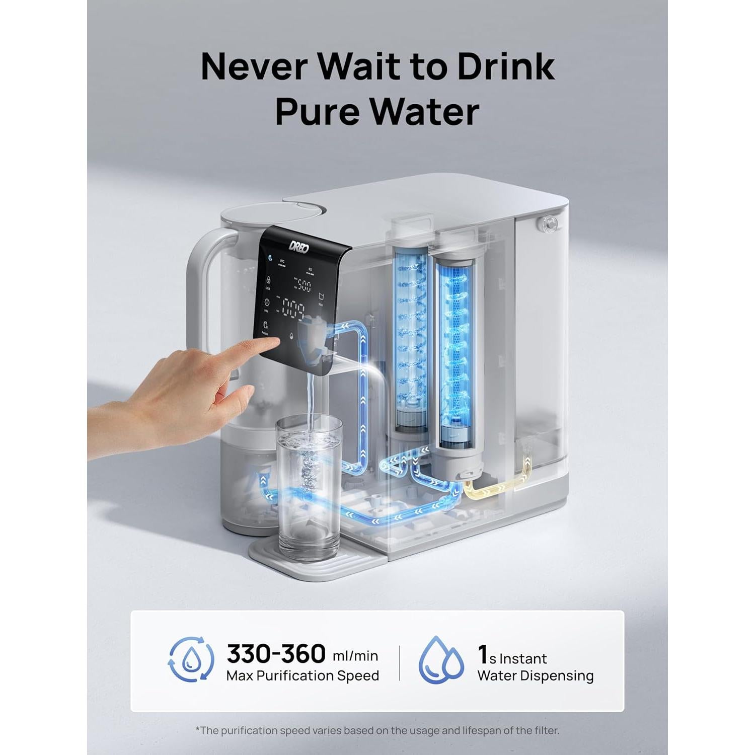 Filtro de Agua Dreo por Ósmosis Inversa 7 Etapas Gris