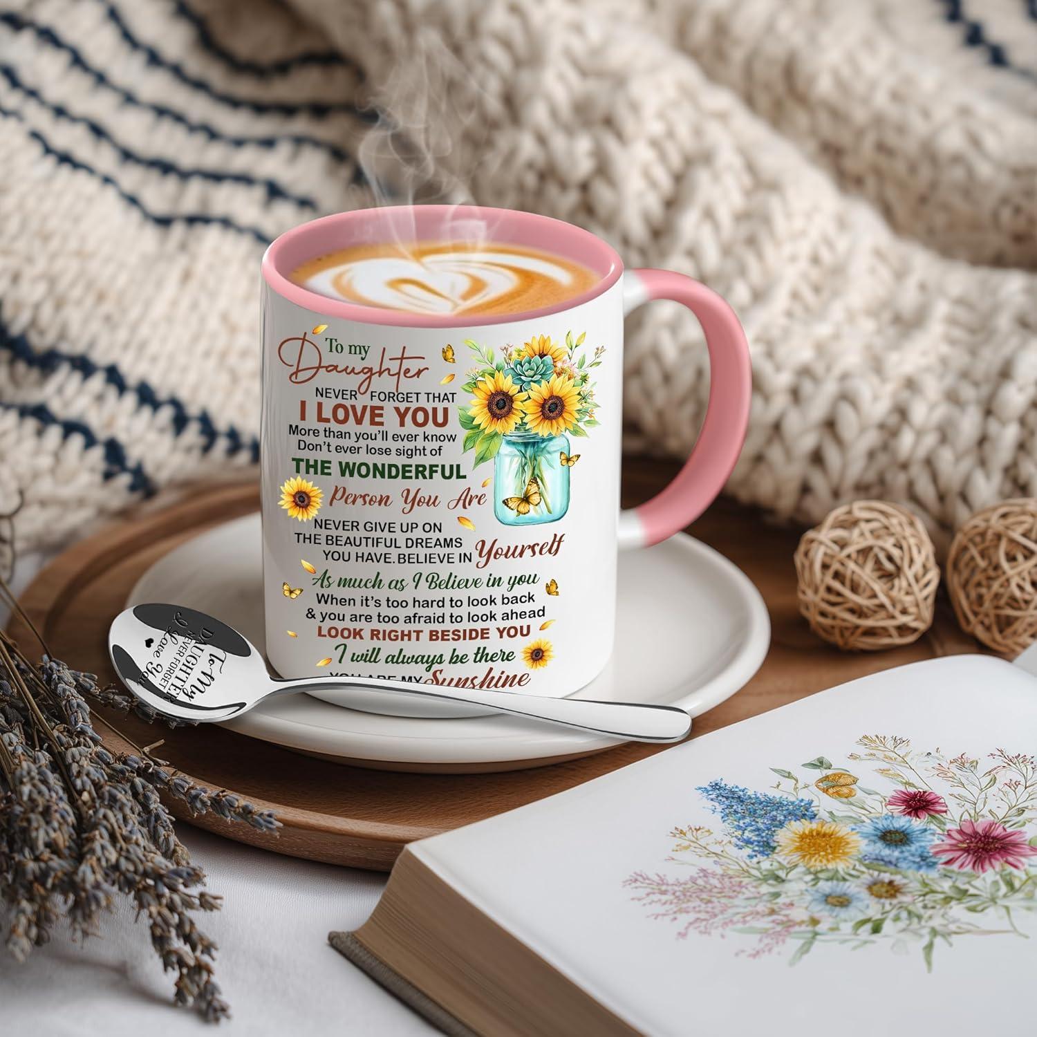 Taza de cerámica para hija Foxcorner con cuchara 311ml