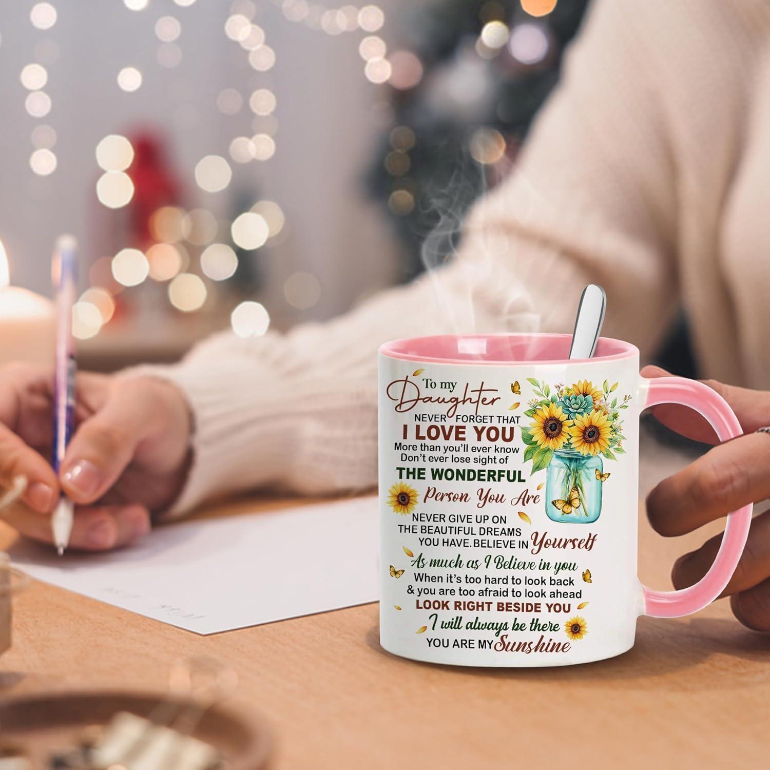 Taza de cerámica para hija Foxcorner con cuchara 311ml
