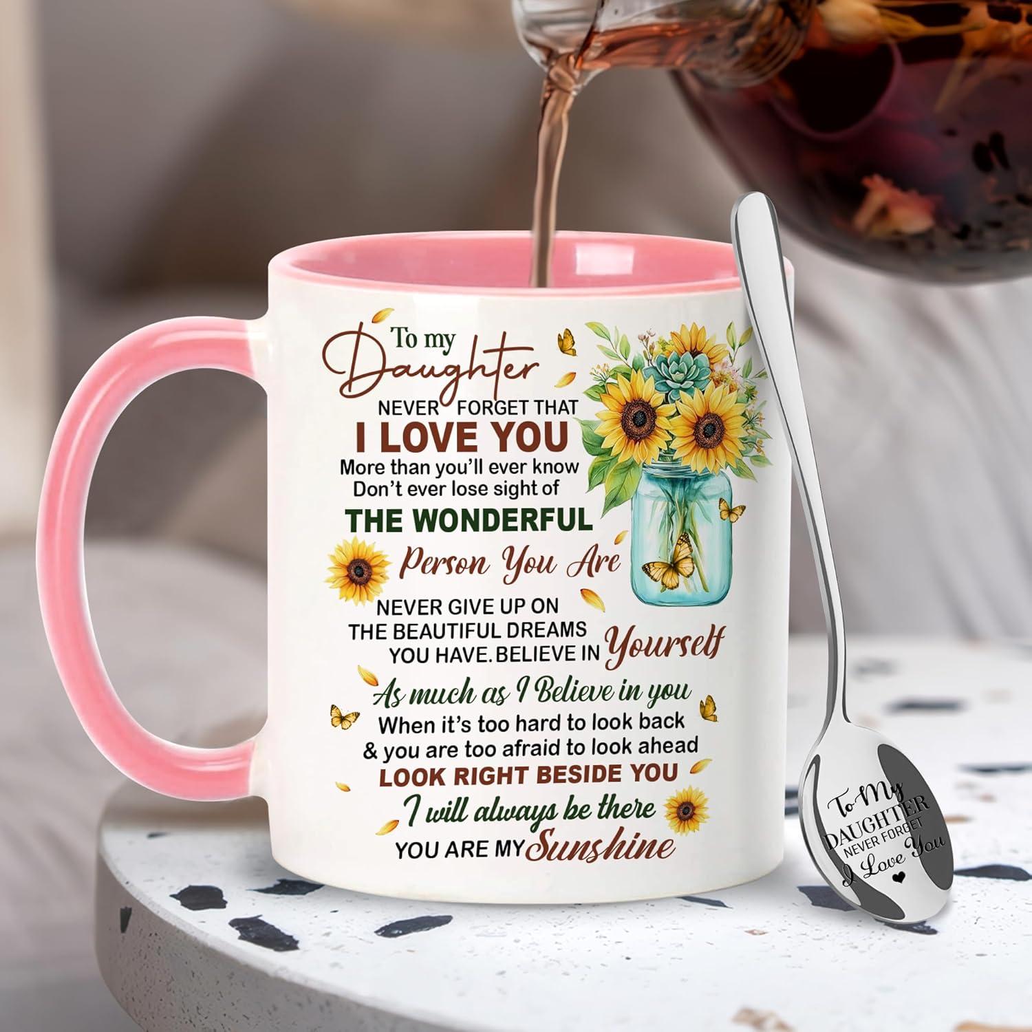 Taza de cerámica para hija Foxcorner con cuchara 311ml