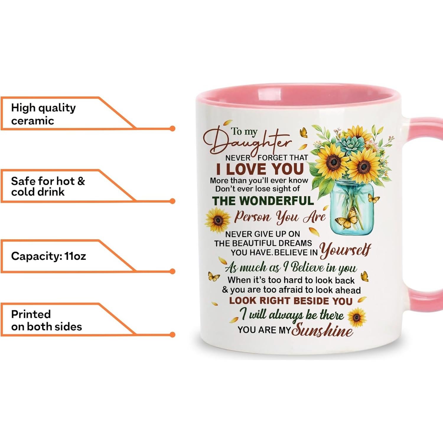 Taza de cerámica para hija Foxcorner con cuchara 311ml