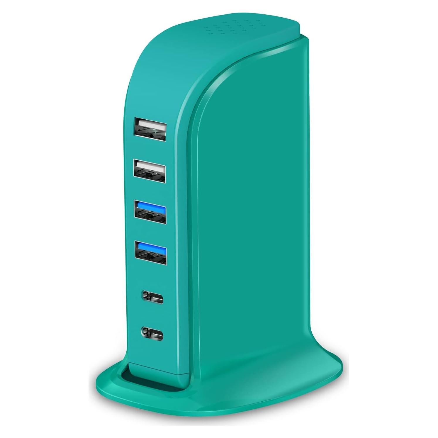 Bloque de Carga USB Upoy Y006C 6 Puertos 8A Verde
