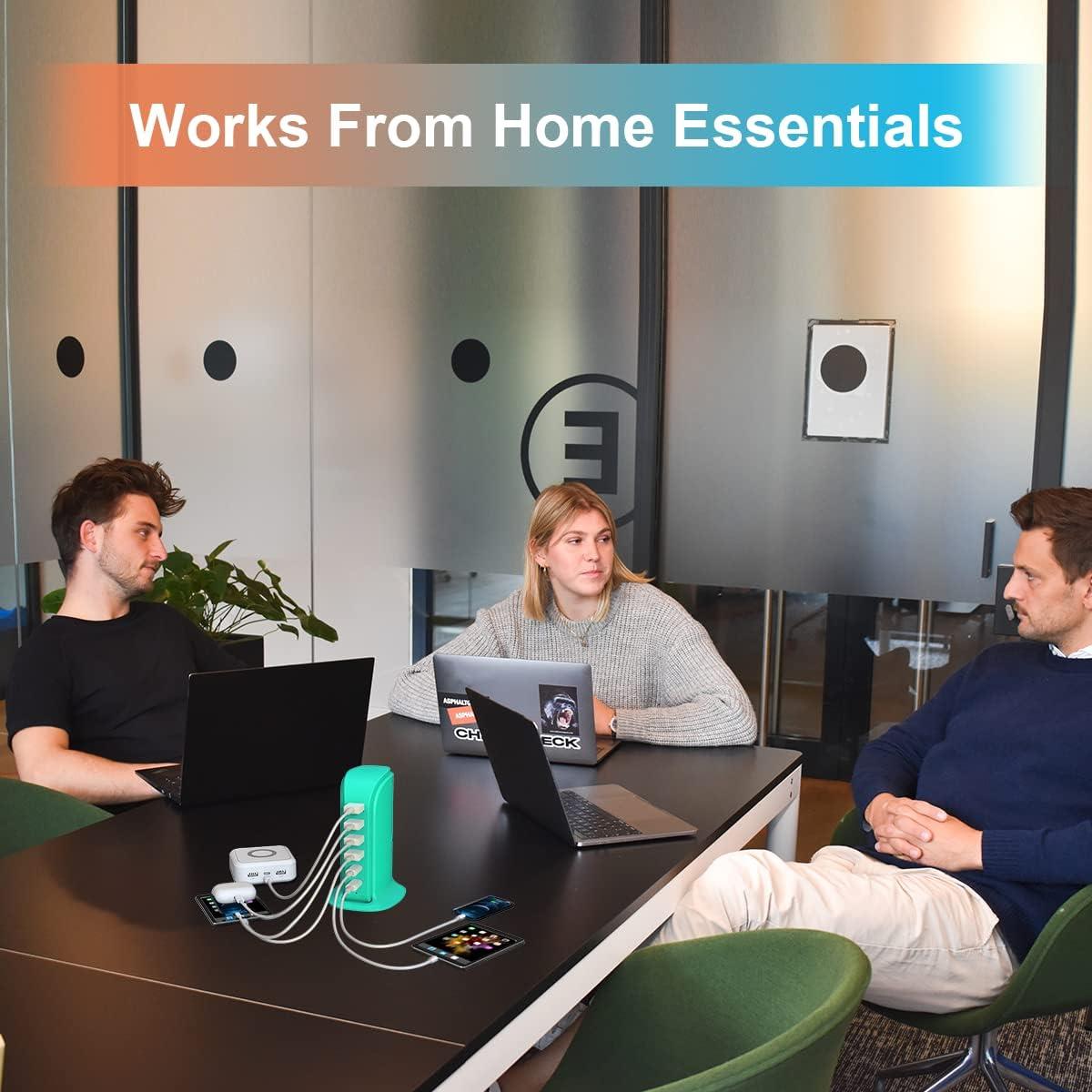 Bloque de Carga USB Upoy Y006C 6 Puertos 8A Verde