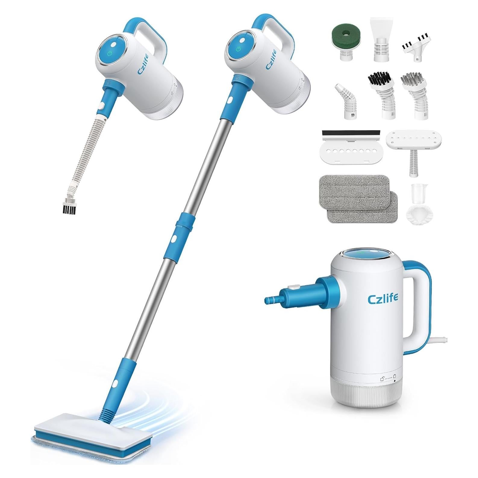 Mop de Vapor Czlife Z7 1300W 13 en 1 Azul para Pisos